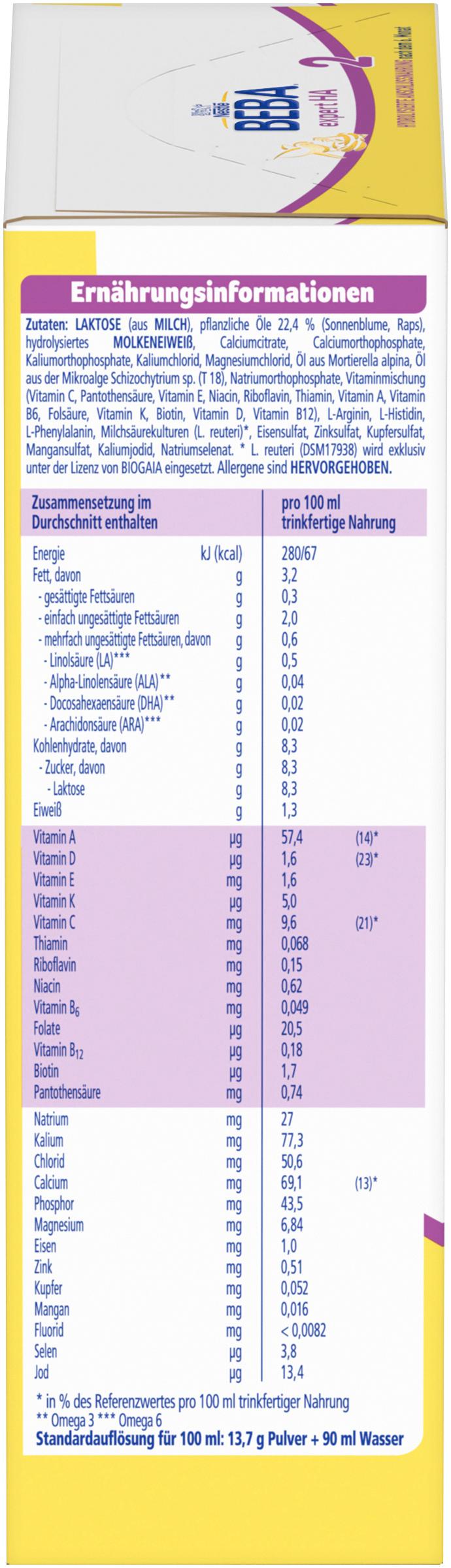 Produktbild Beba Expert HA2 Folgenahrung nach dem 6. Monat 4 von 14