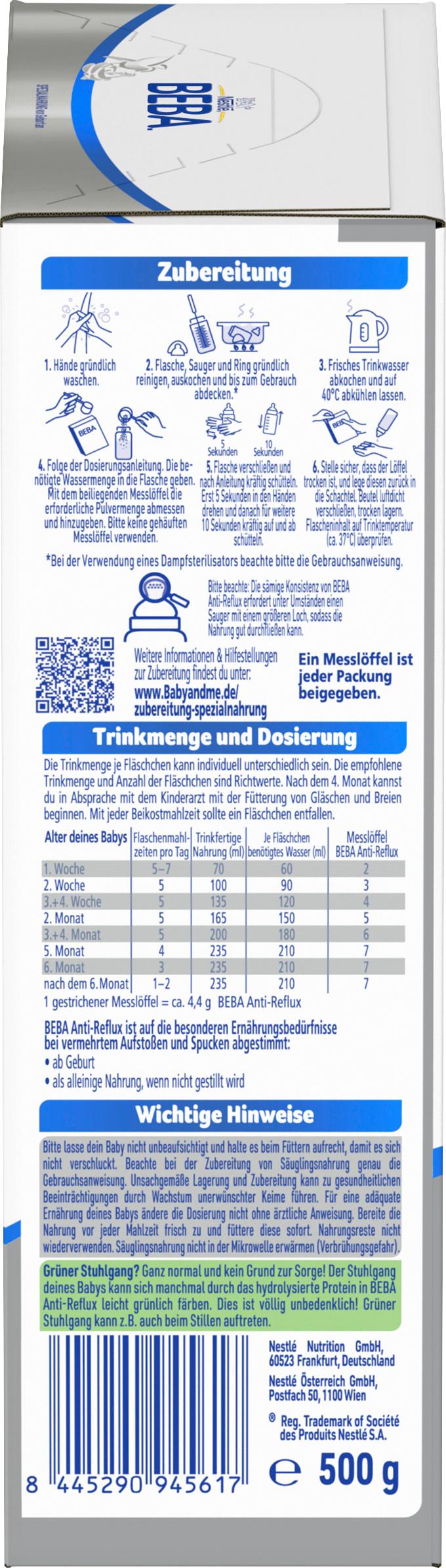 Produktbild Beba Anti-Reflux Spezialnahrung 7 von 7