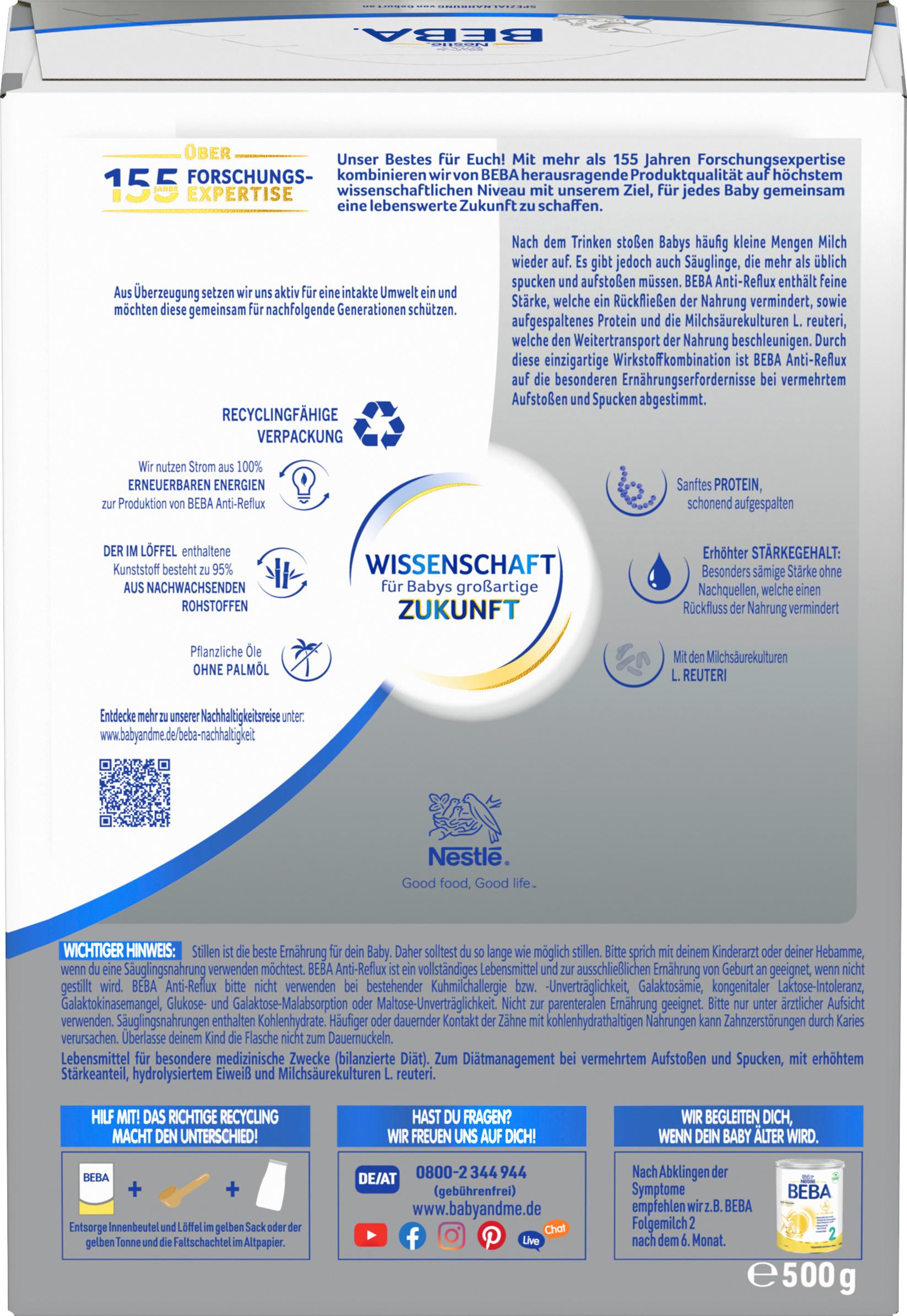 Produktbild Beba Anti-Reflux Spezialnahrung 2 von 7