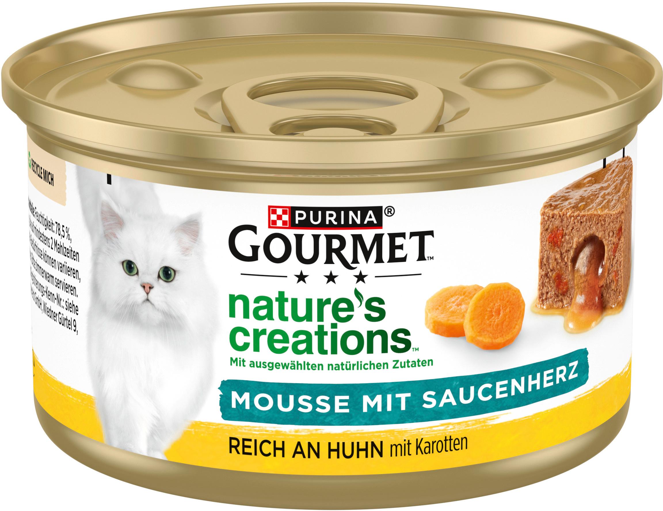 Produktbild Purina Gourmet nature's creations Mousse mit Saucenherz Reich an Huhn 6 von 6