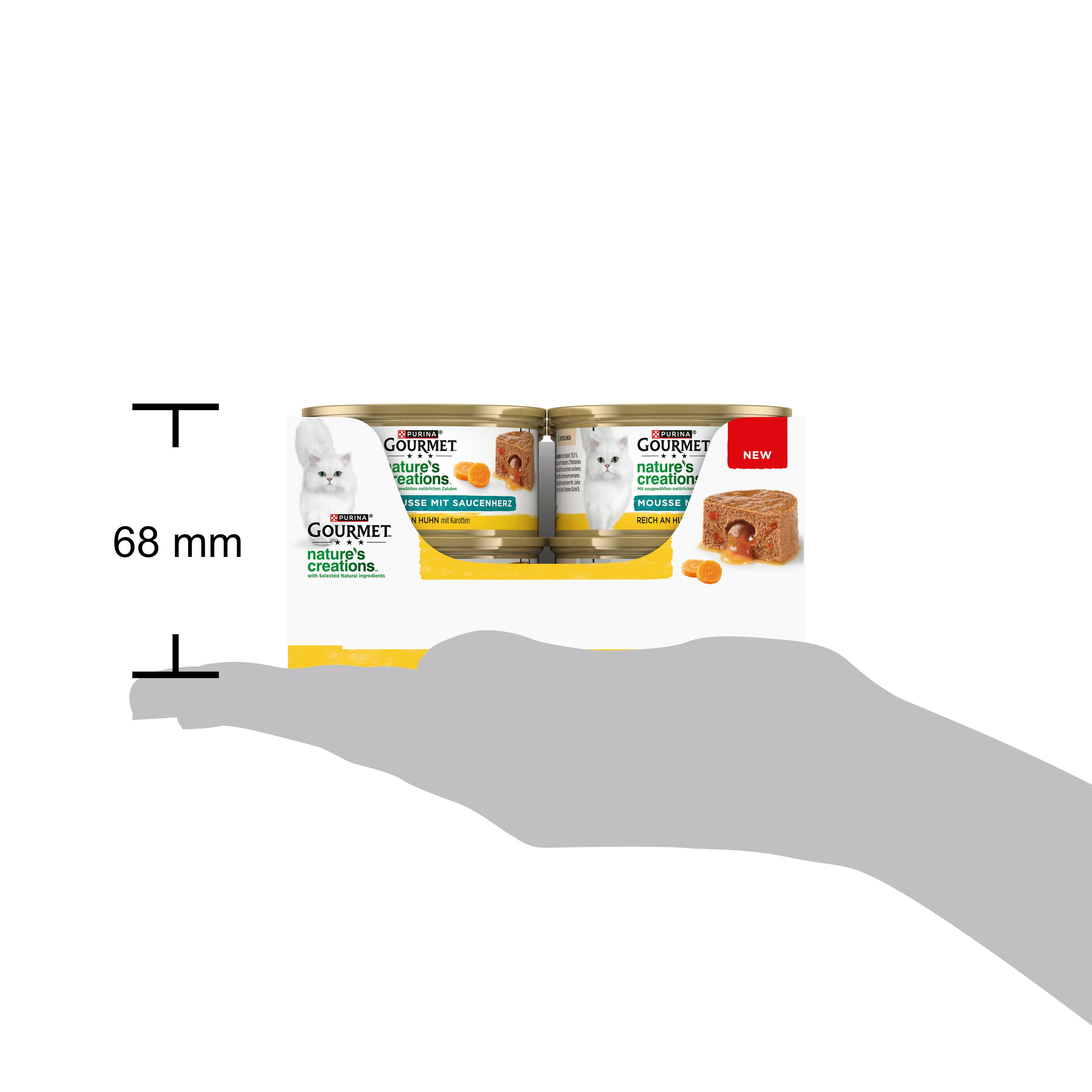 Produktbild Purina Gourmet nature's creations Mousse mit Saucenherz Reich an Huhn 4 von 6