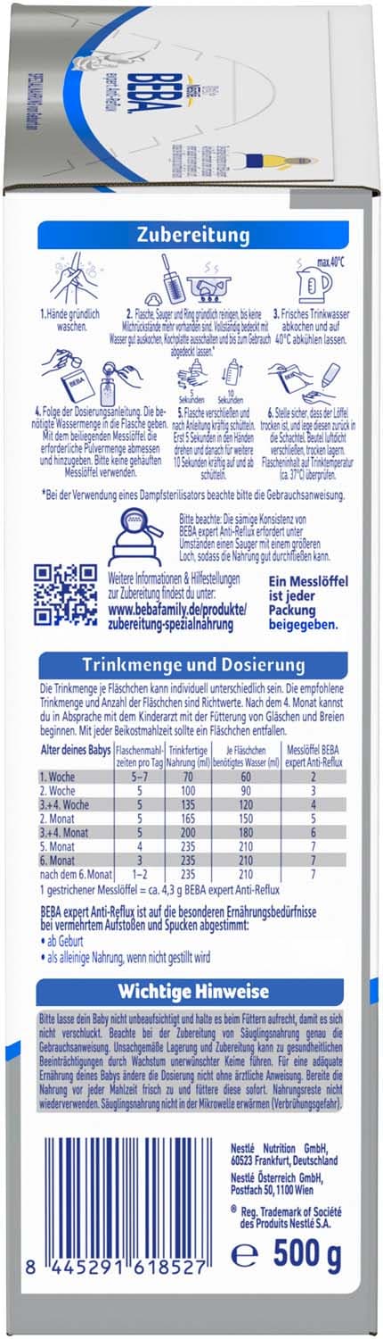 Beba Anti-Reflux Spezialnahrung