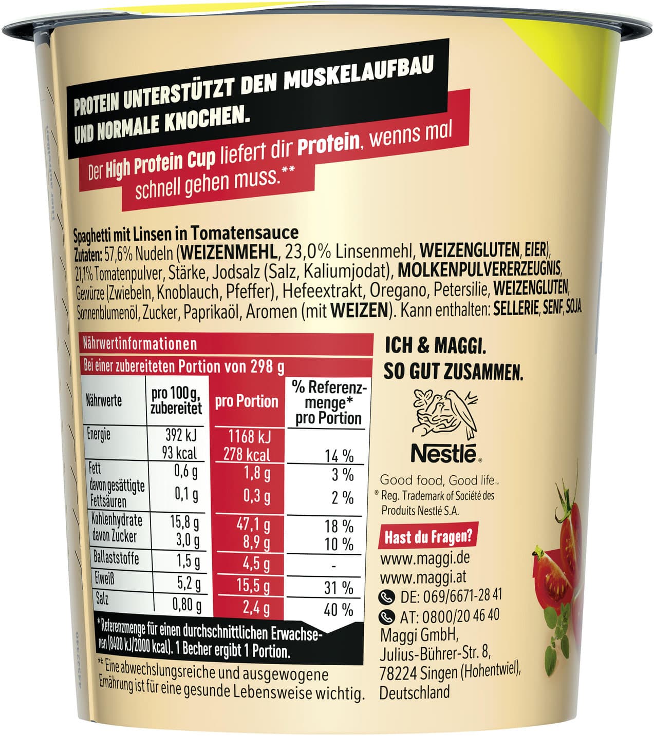 MAGGI High Protein Spaghetti Tomato