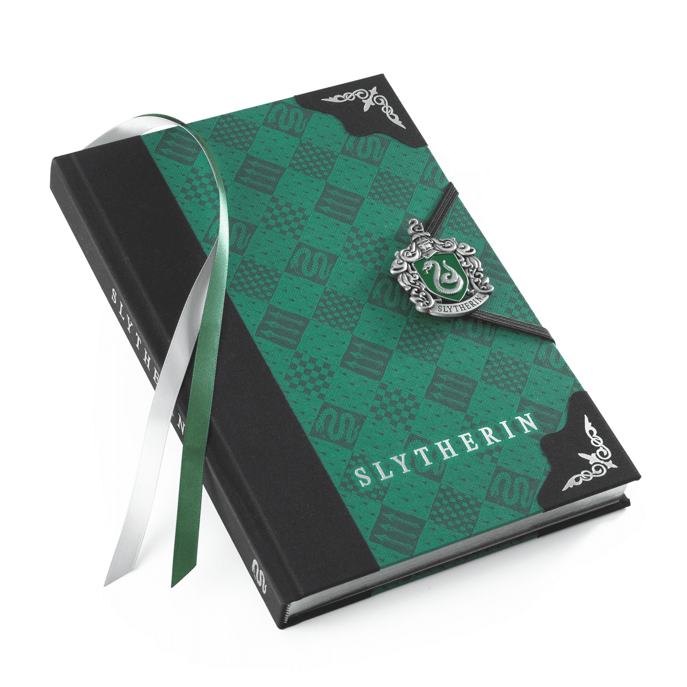 The Noble Collection - Harry Potter Slytherin Journal NN7339 mit Metallwappen & Silberkanten