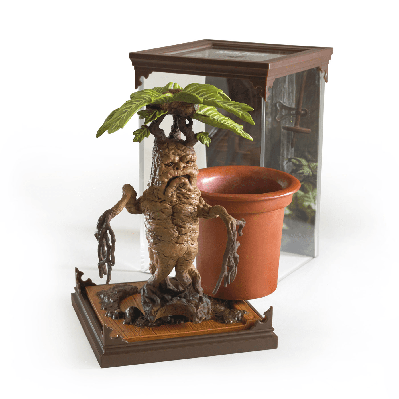 The Noble Collection - Harry Potter Magical Creatures Nr. 17 Mandrake – Handbemalte Sammlerfigur mit Displaycase