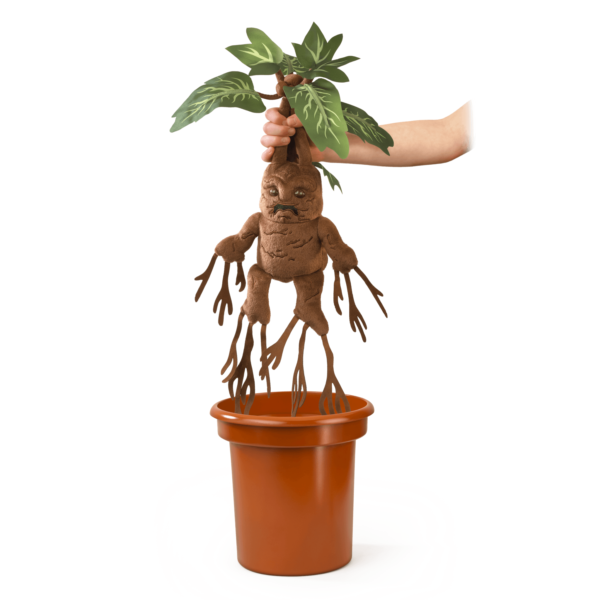 The Noble Collection - Harry Potter Mandrake Interactive Plush – Schreiende Alraune mit Topf & Soundeffekten