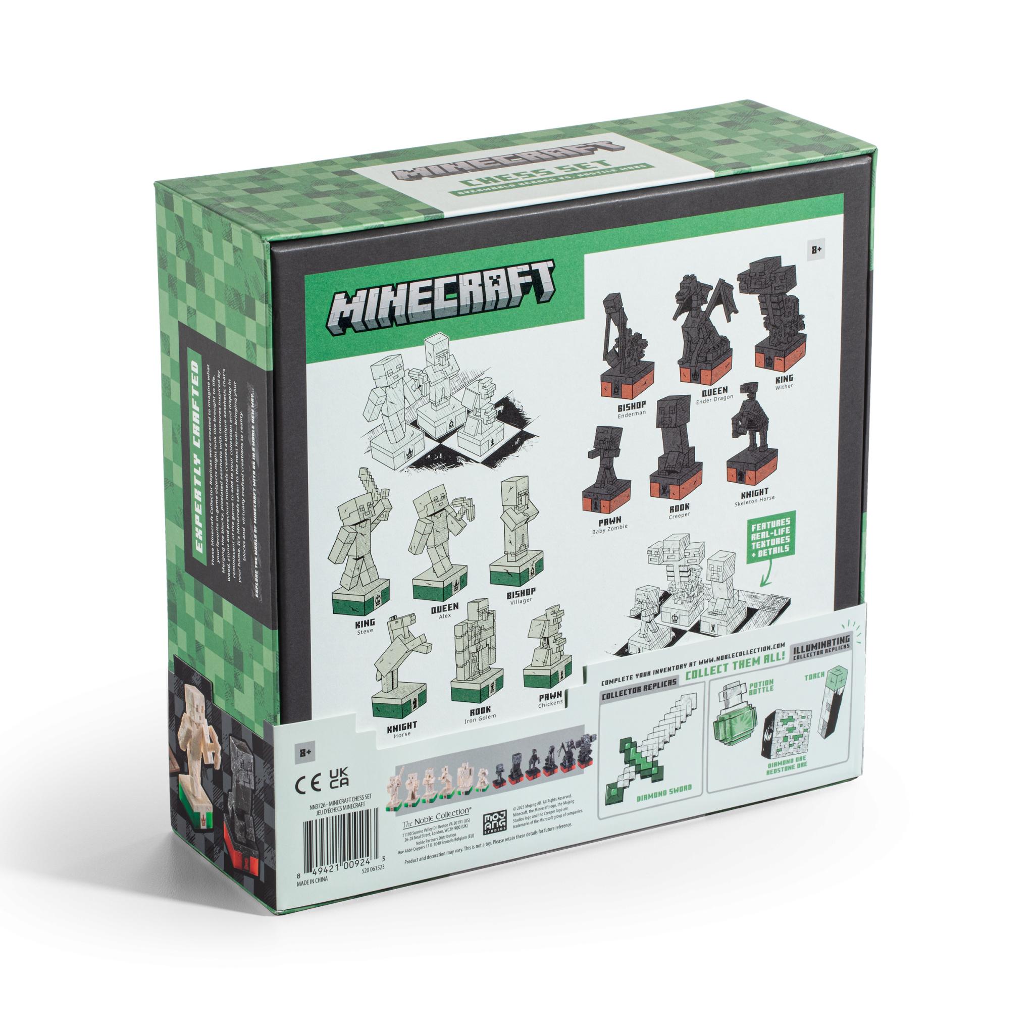 Produktbild The Noble Collection - Minecraft - Minecraft Chess Set – Overworld Heroes vs. Hostile Mobs 7 von 9