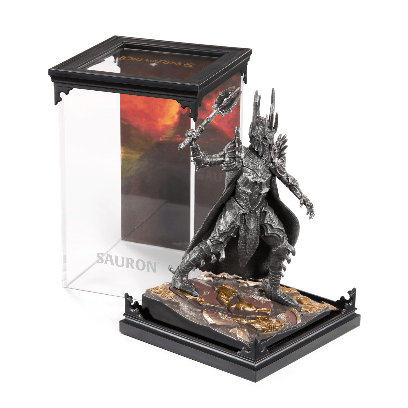 The Noble Collection - Herr der Ringe Sauron Diorama – 7‑Zoll Sammlerfigur, abnehmbar, detailreich bemalt, inkl.