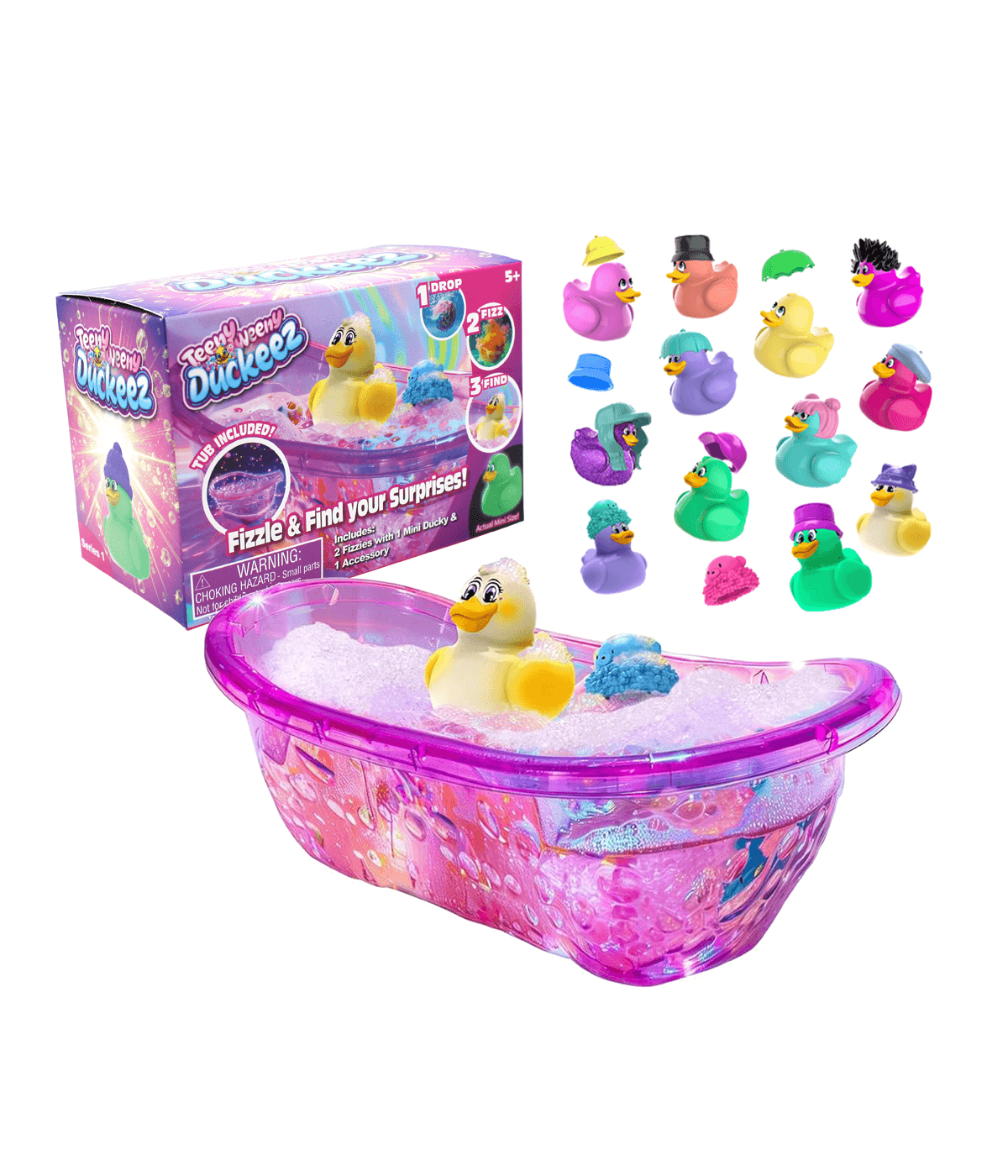 Joy Toy - Bade-Pop-Set Duckeez – Badespaß mit Überraschungseffekt!