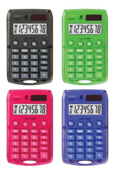 Rebell Taschenrechner Starlet 8-stellig farblich sortiert