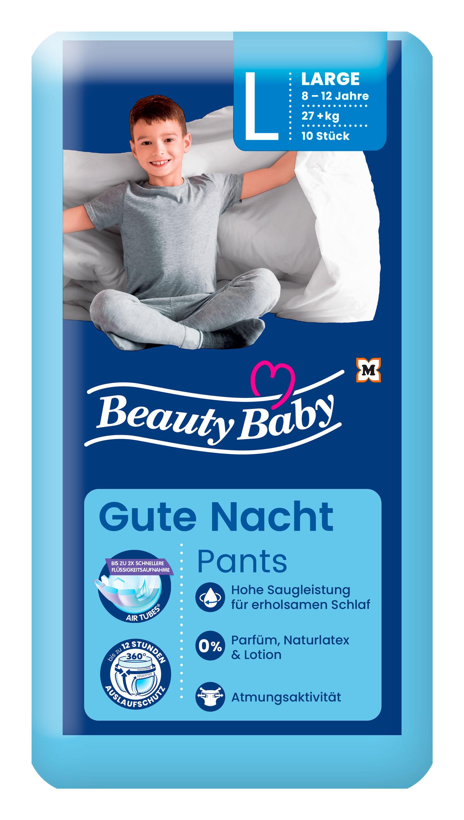 Beauty Baby Gute Nacht Pants Größe L, 27-43 kg