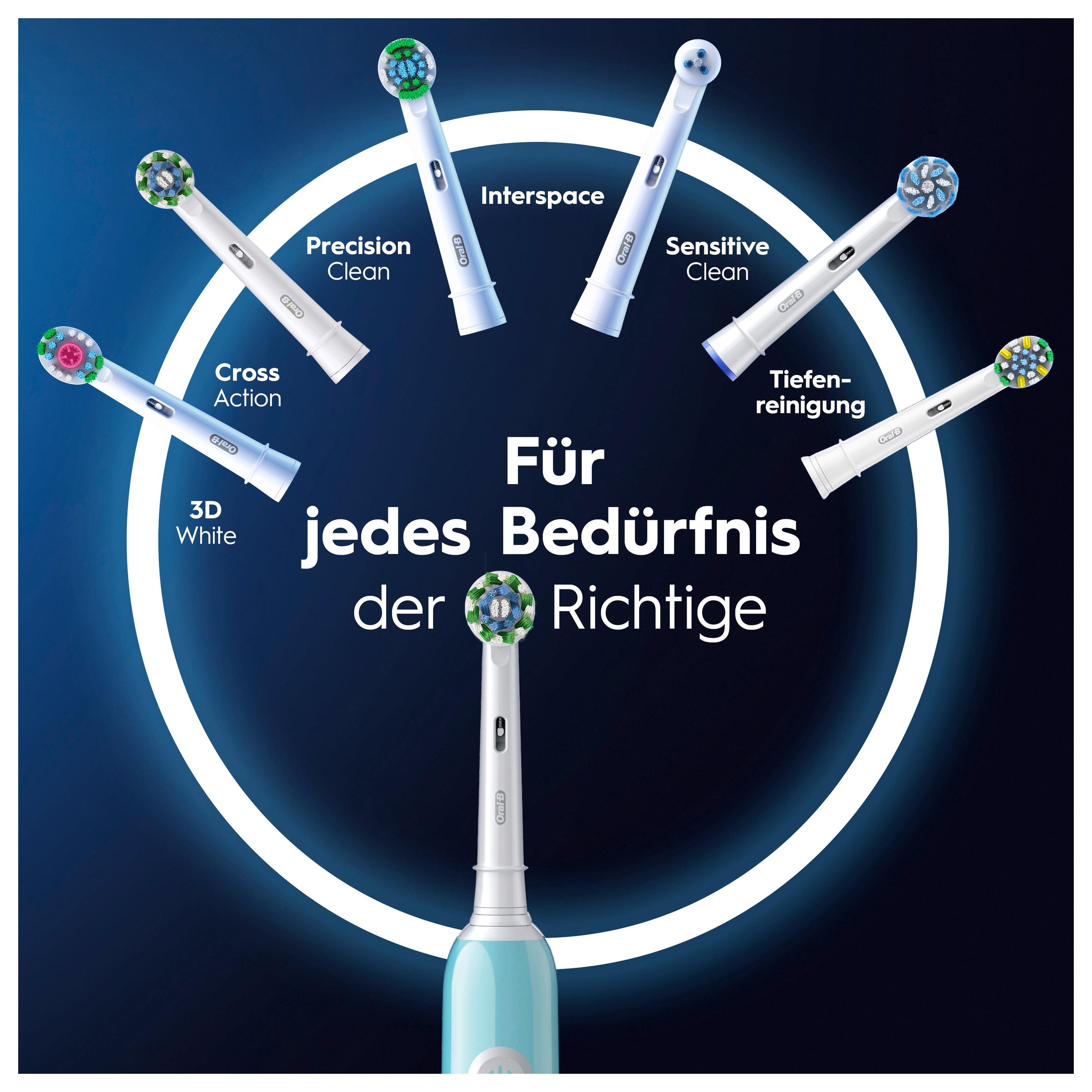 Produktbild Oral-B Cross Action Elektrische Zahnbürste Pro 1 Caribbean Blue 3 von 8
