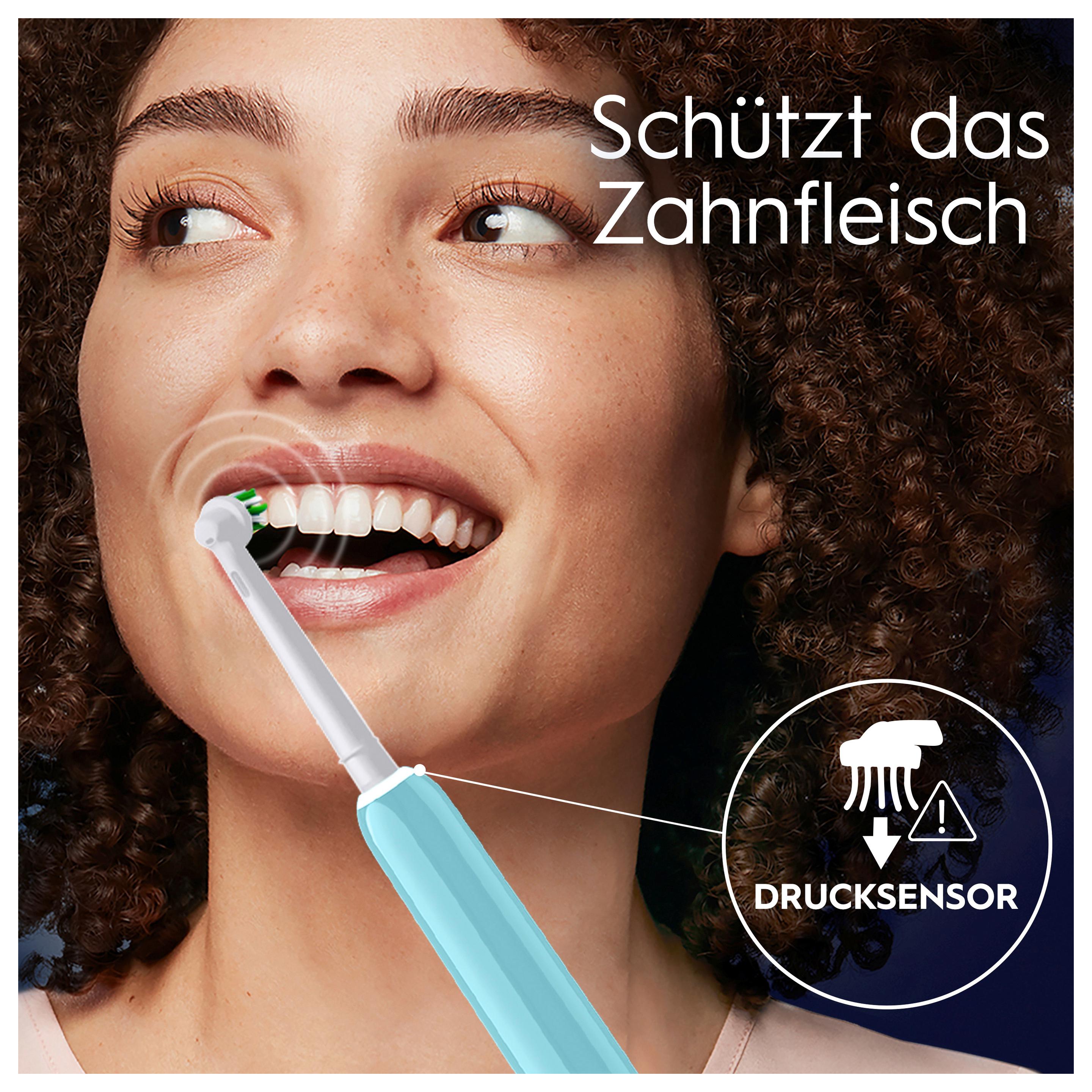 Produktbild Oral-B Cross Action Elektrische Zahnbürste Pro 1 Caribbean Blue 8 von 8
