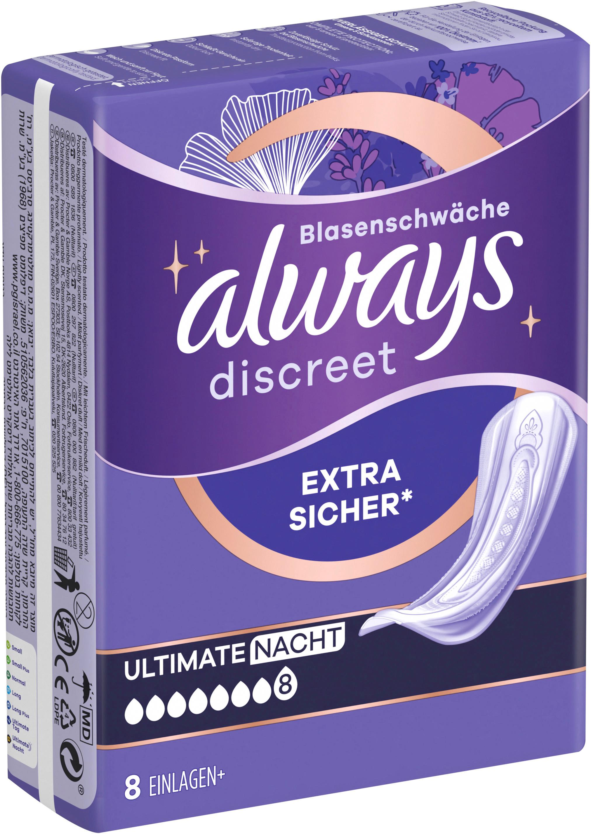 Produktbild Always Discreet Inkontinenz Ultimate Nacht 7 von 9