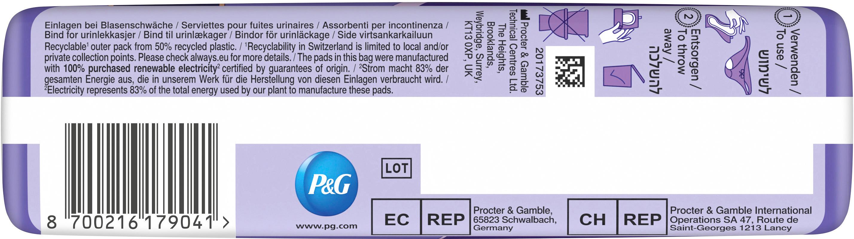 Produktbild Always Discreet Inkontinenz Ultimate Nacht 5 von 9