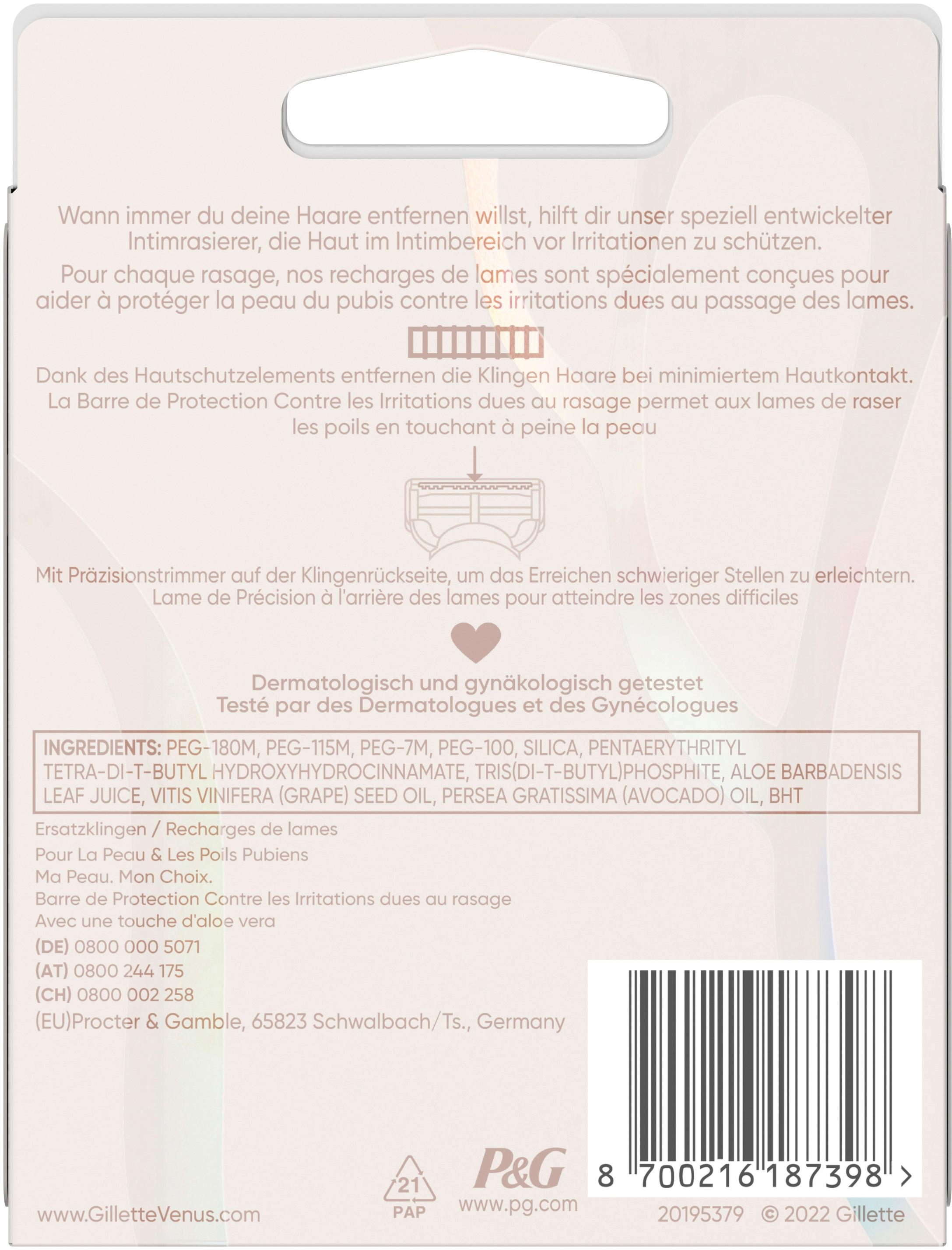 Produktbild Gillette Venus Klingen Satin Care Intimrasur 2 von 8