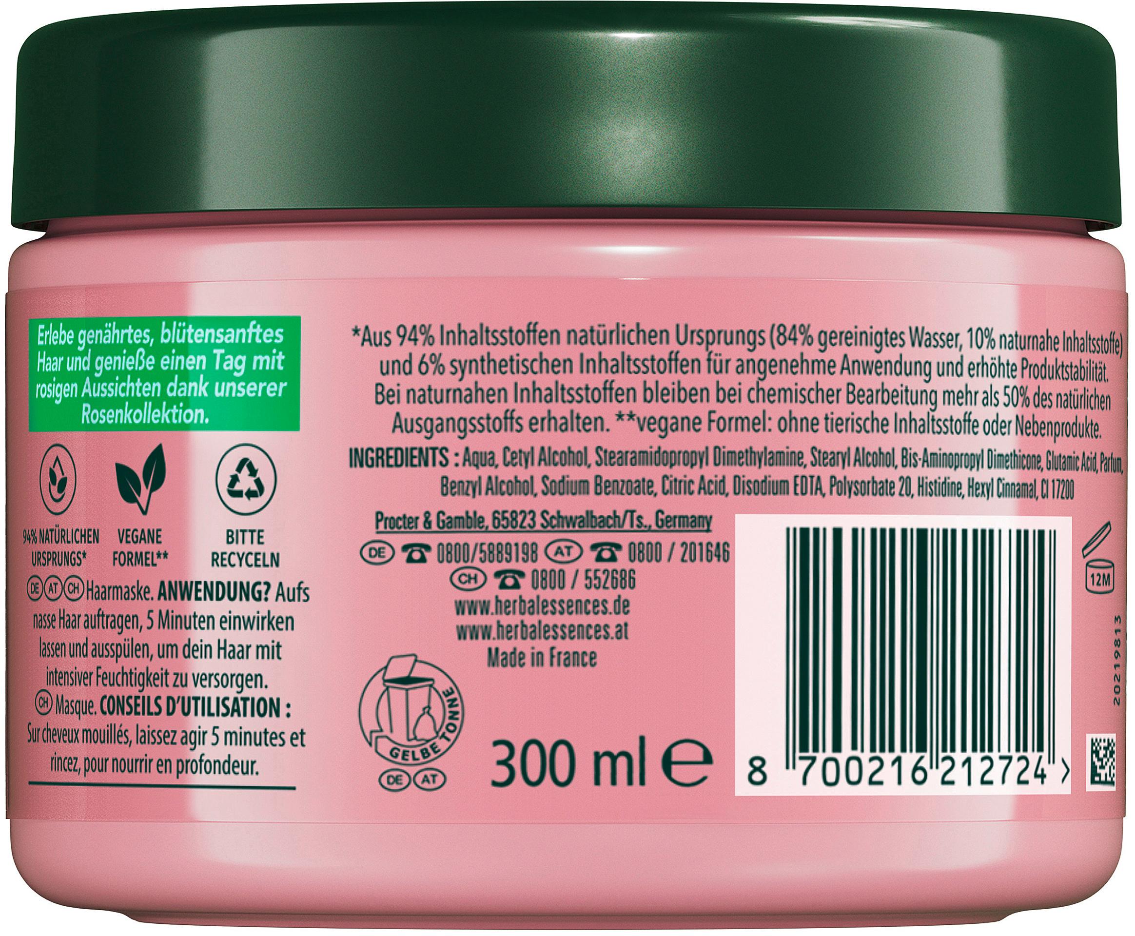 Produktbild Herbal Essence blütensanft Rosenduft Haarmaske 2 von 5