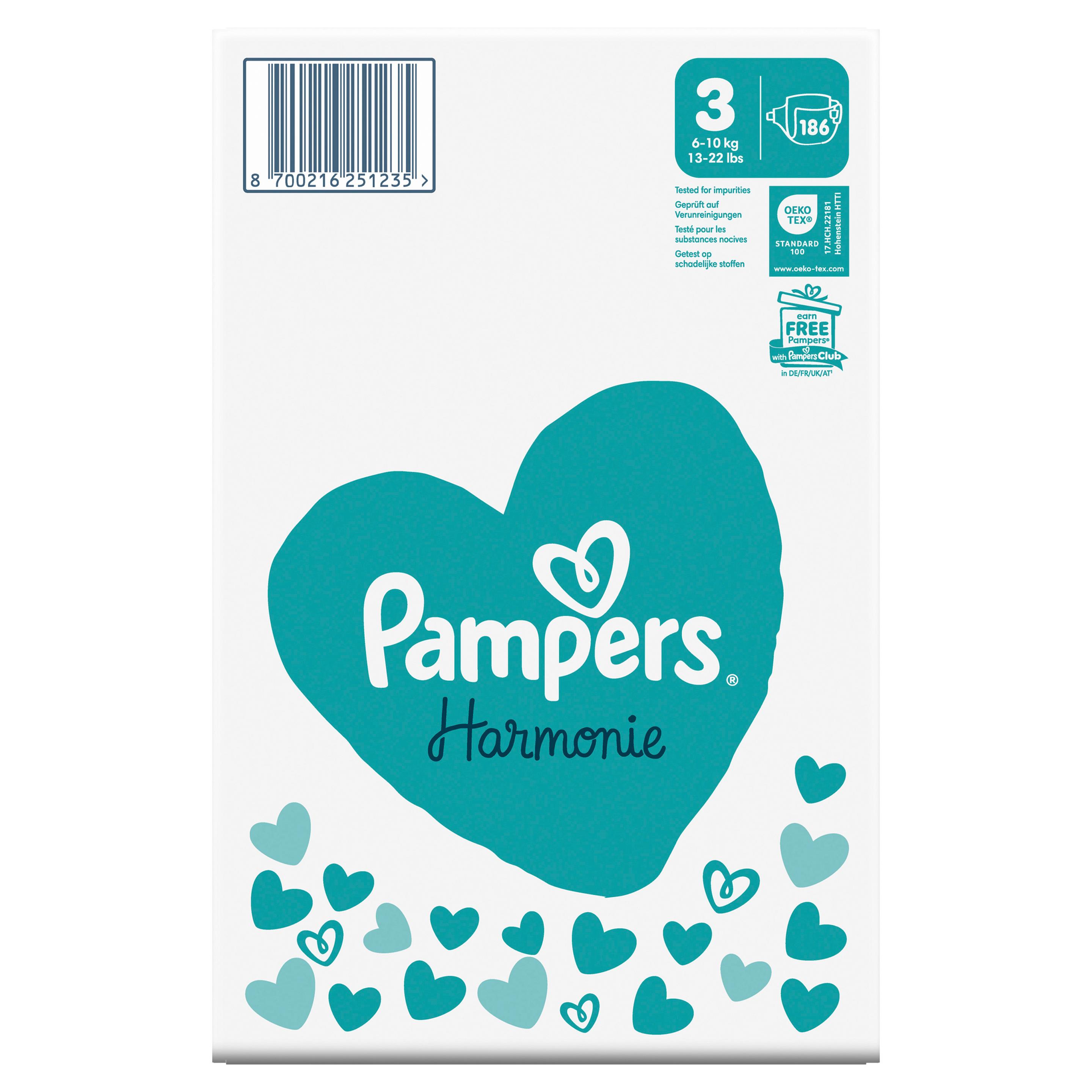 Produktbild Pampers Harmonie Windeln Gr.3 6-10kg Monatsbox 21 von 24