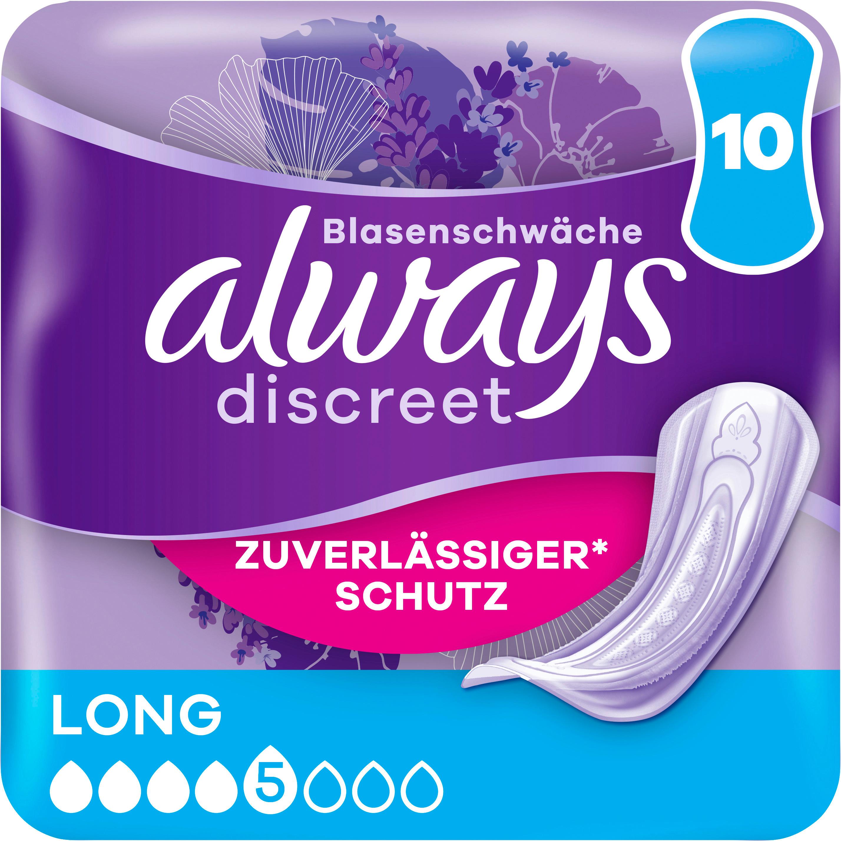Produktbild Always Discreet Inkontinenz Einlagen Long 3 von 9