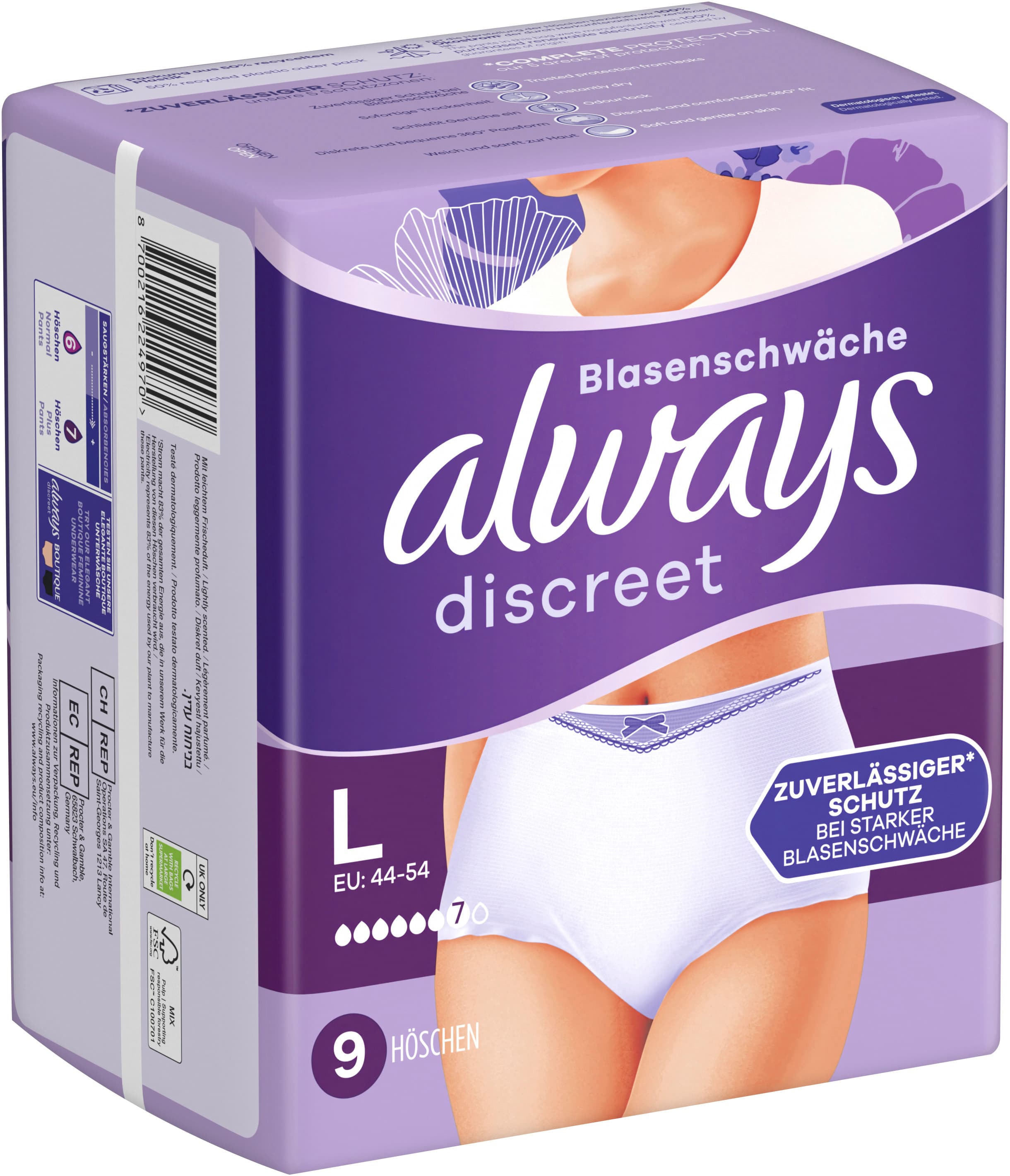 Produktbild always discreet Inkontinez Höschen Gr. L 5 von 11