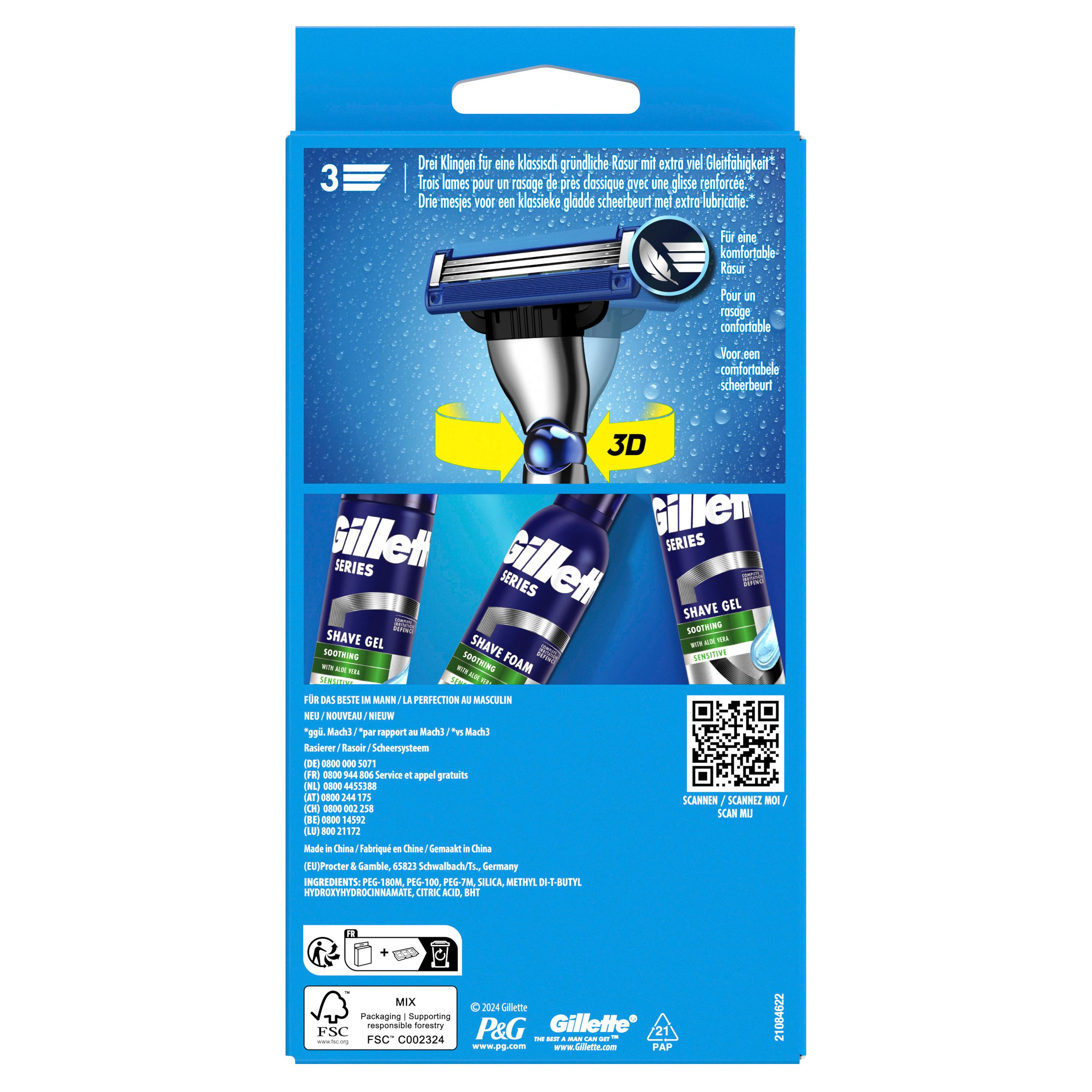 Produktbild Gillette MACH3 Rasierer Turbo 3D 2 von 12