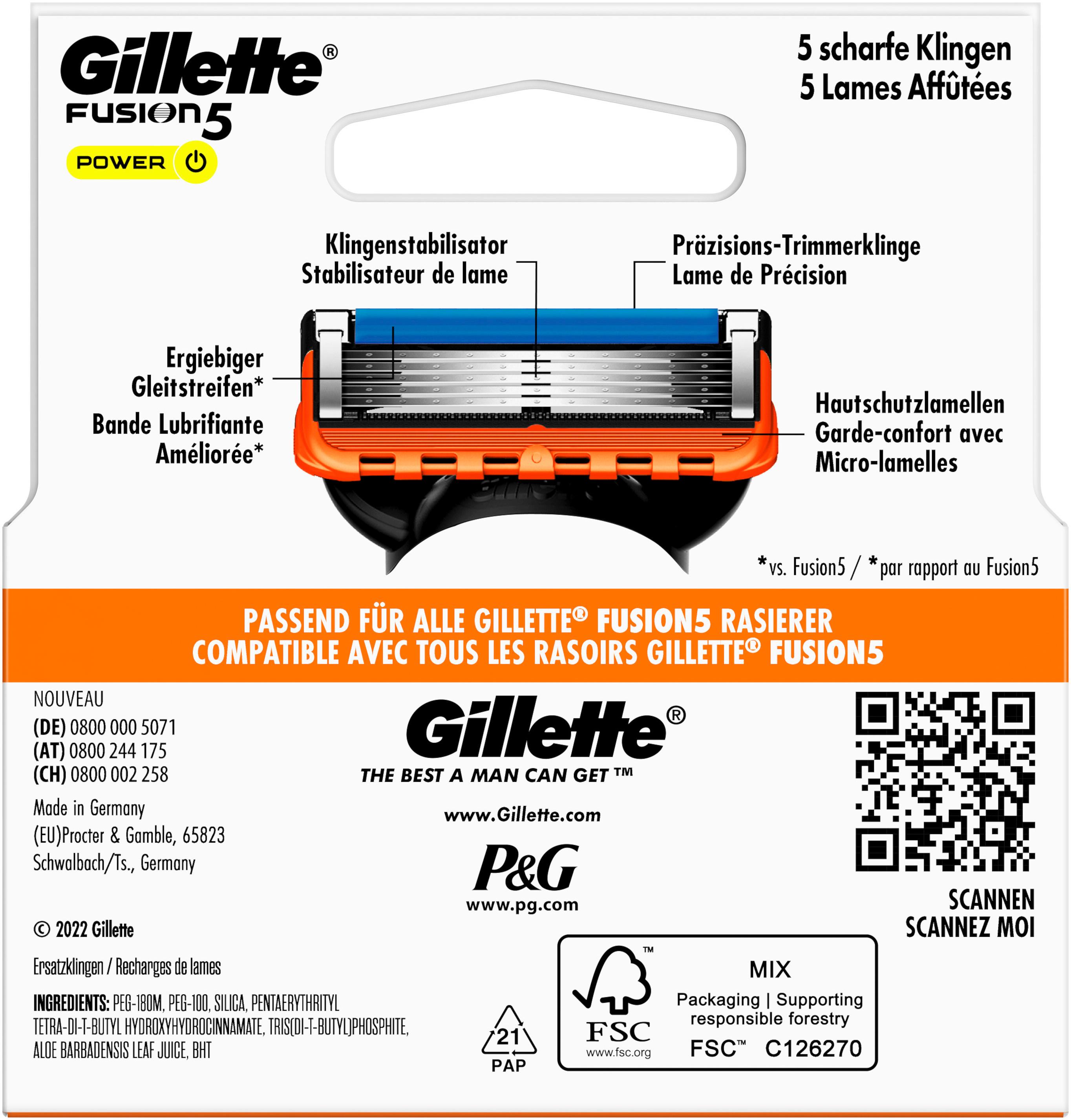 Produktbild Gillette Fusion 5 Power System Rasierklingen 2 von 21