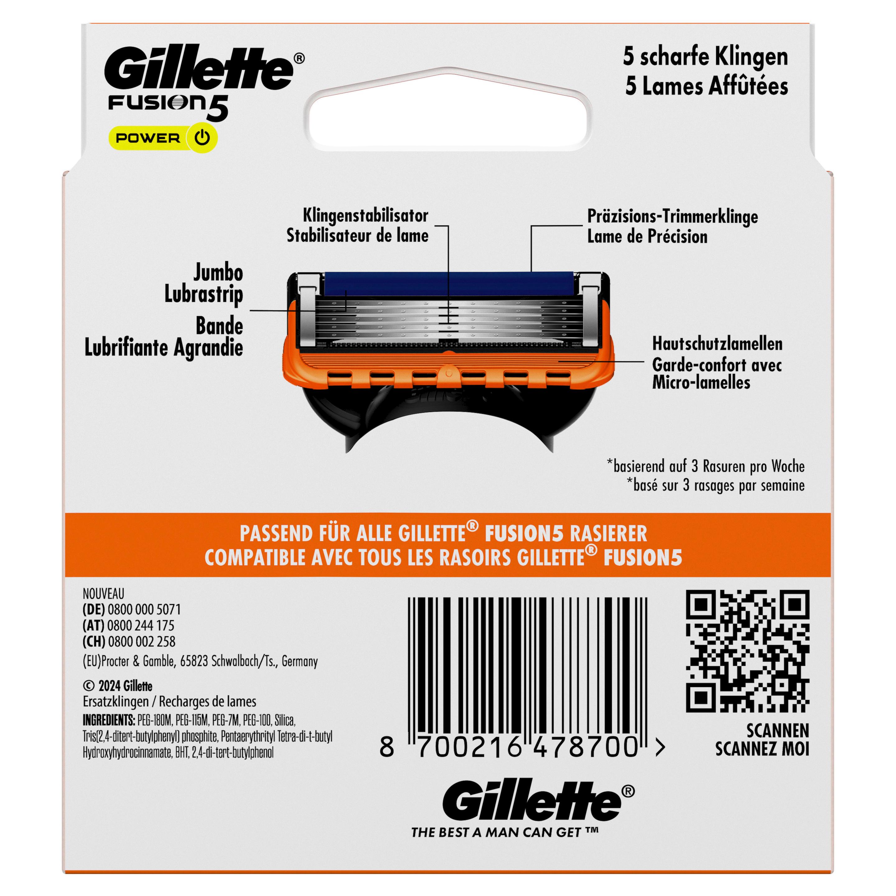 Produktbild Gillette Fusion 5 Power System Rasierklingen 2 von 8