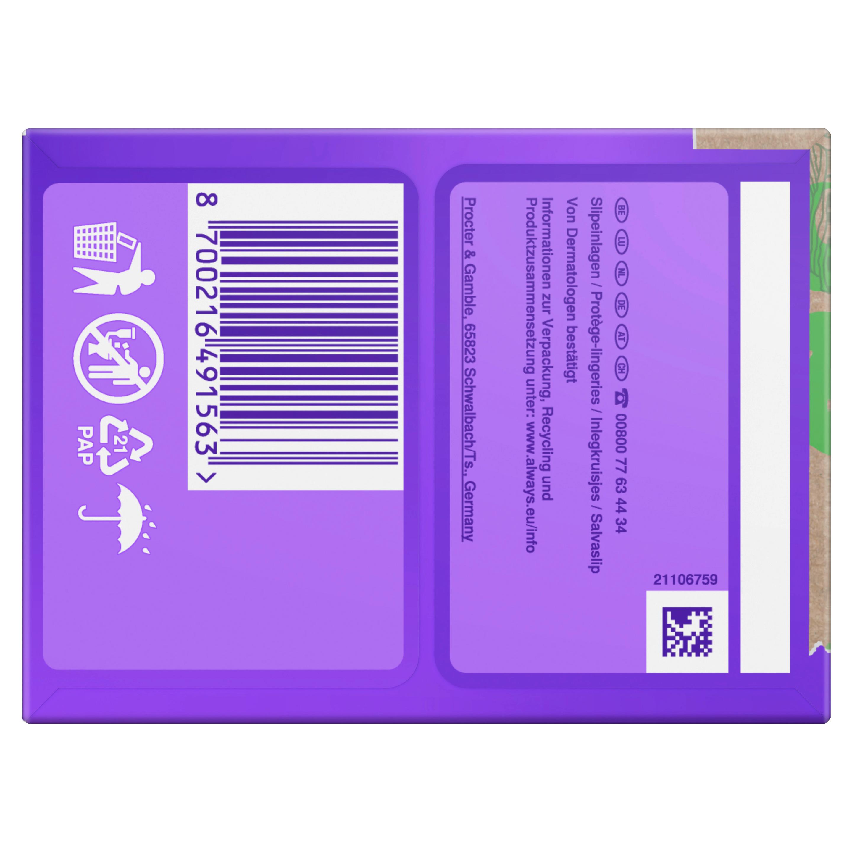 Produktbild always Slipeinlagen Daily Fresh Normal pflanzenbasiert 4 von 13