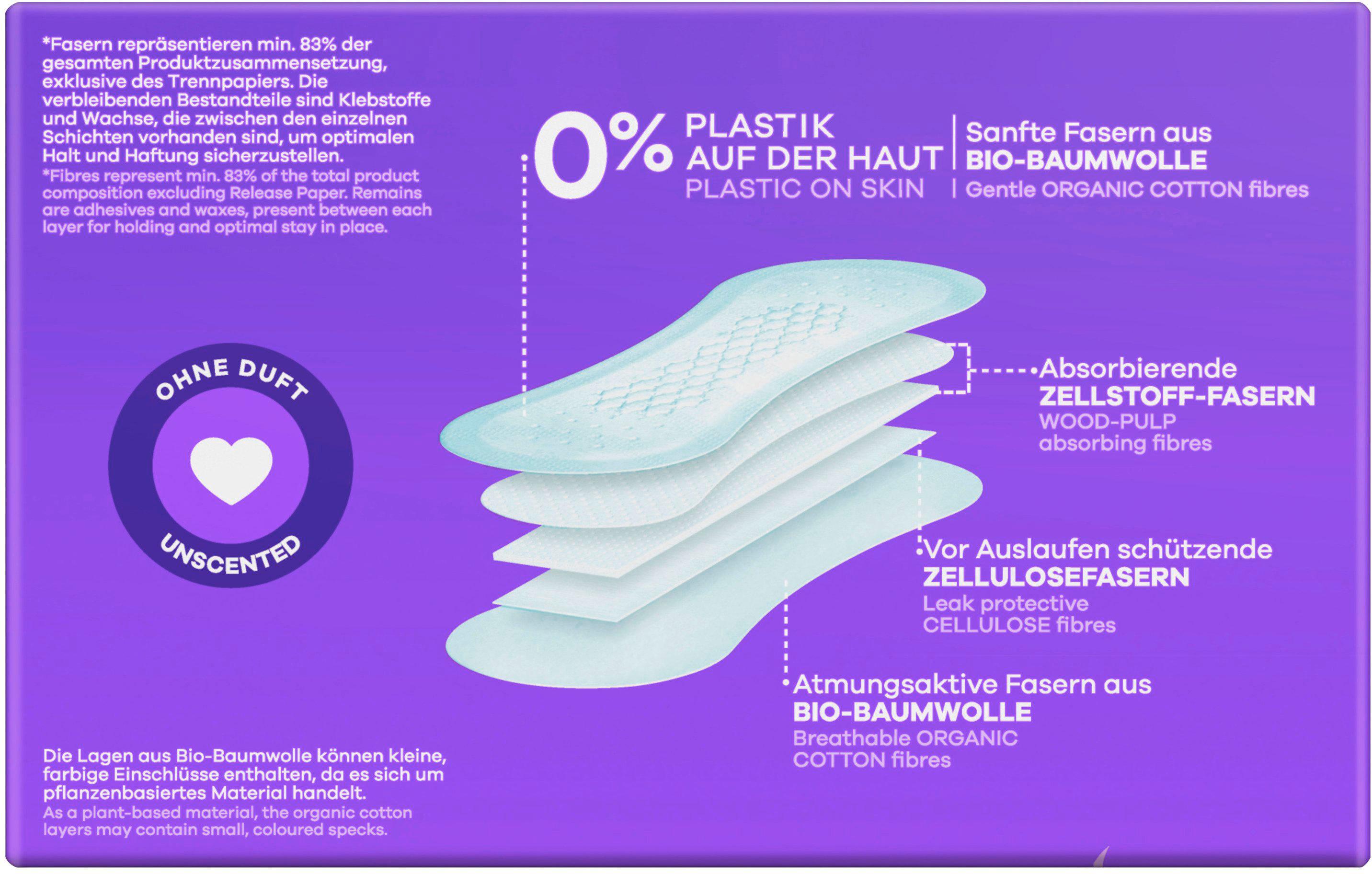 Produktbild always Slipeinlagen Daily Fresh Normal pflanzenbasiert 3 von 13