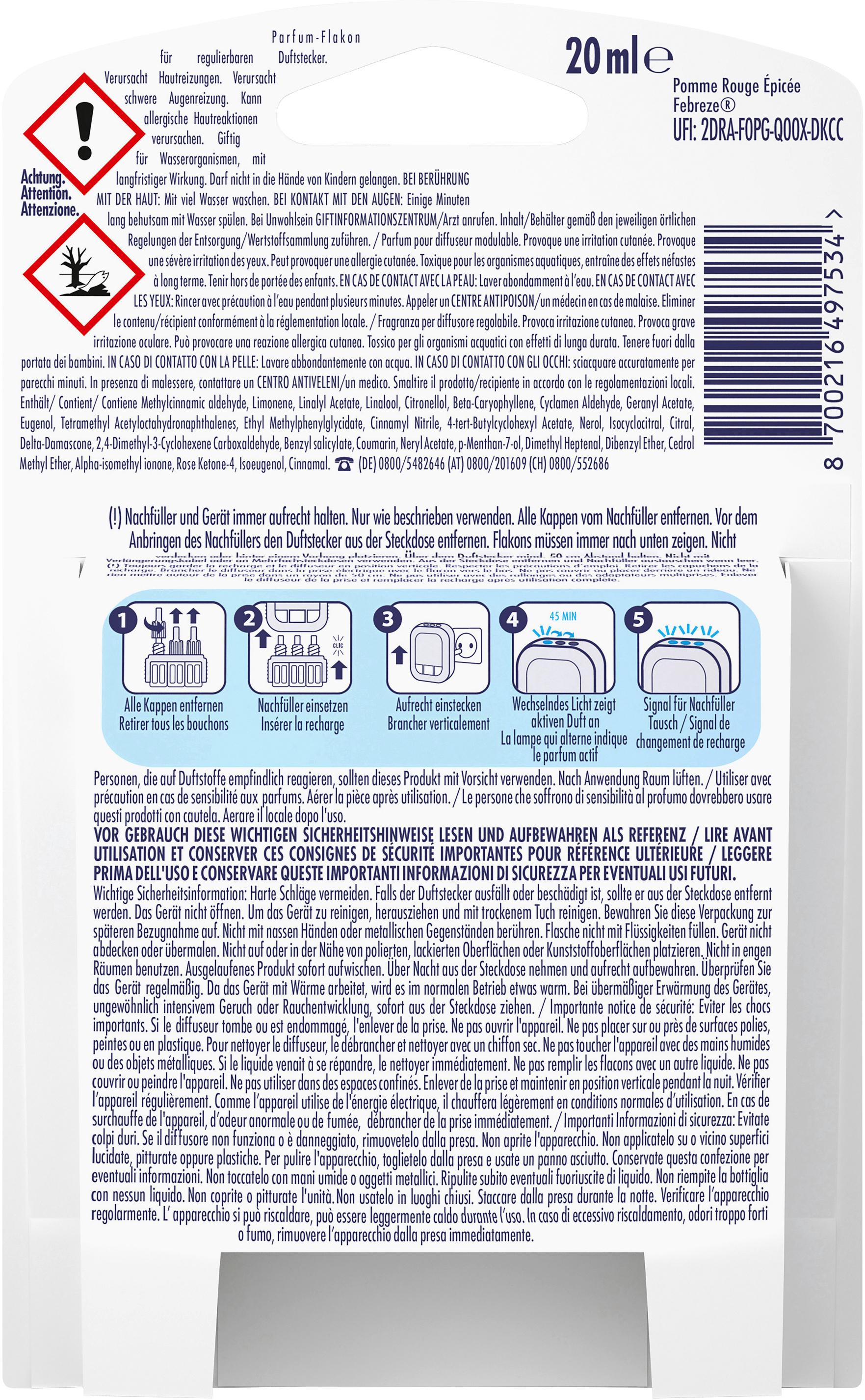Produktbild Febreze 3volution Duftstecker Nachfüllflakon Apfel 2 von 8