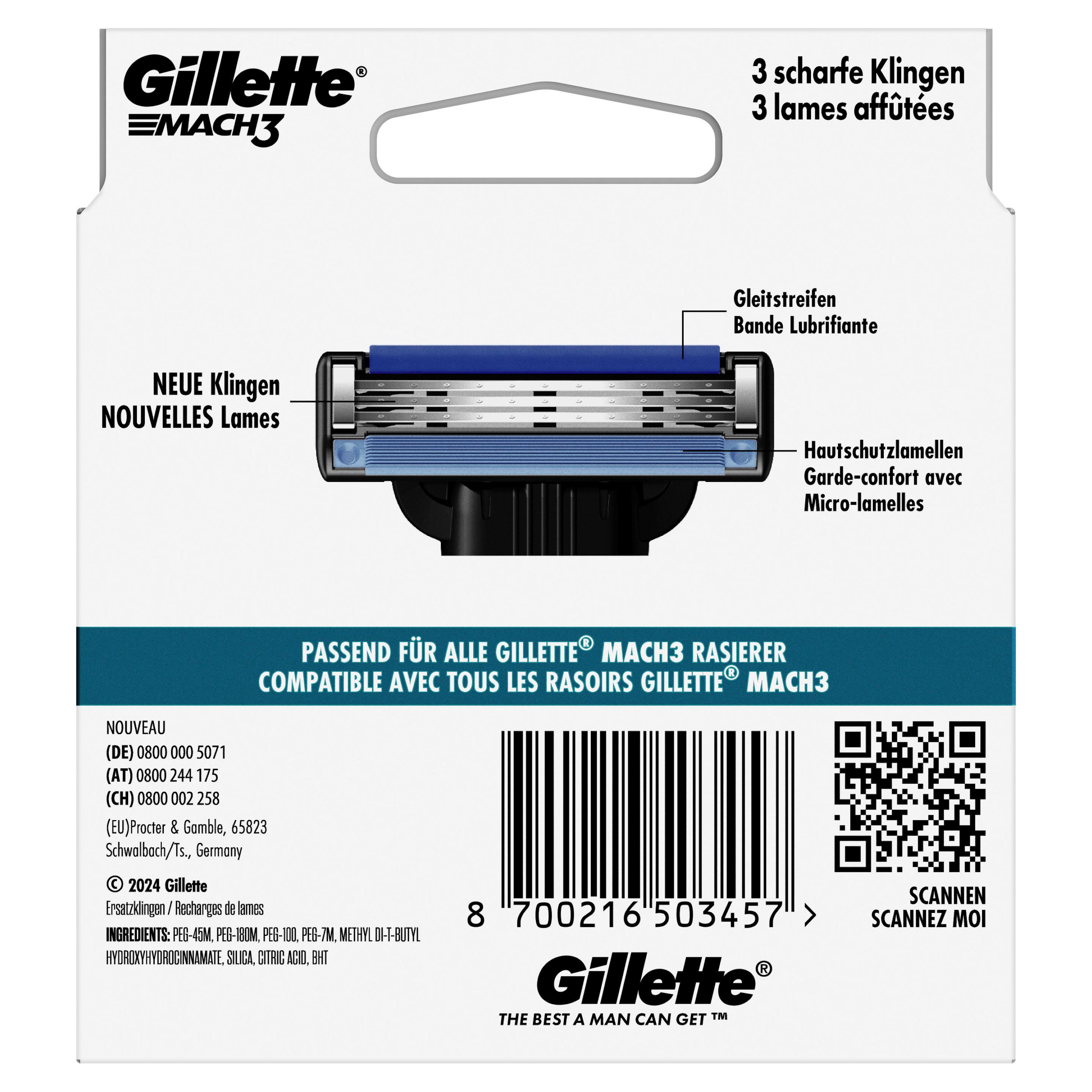 Produktbild Gillette MACH3 Rasierklingen 2 von 16