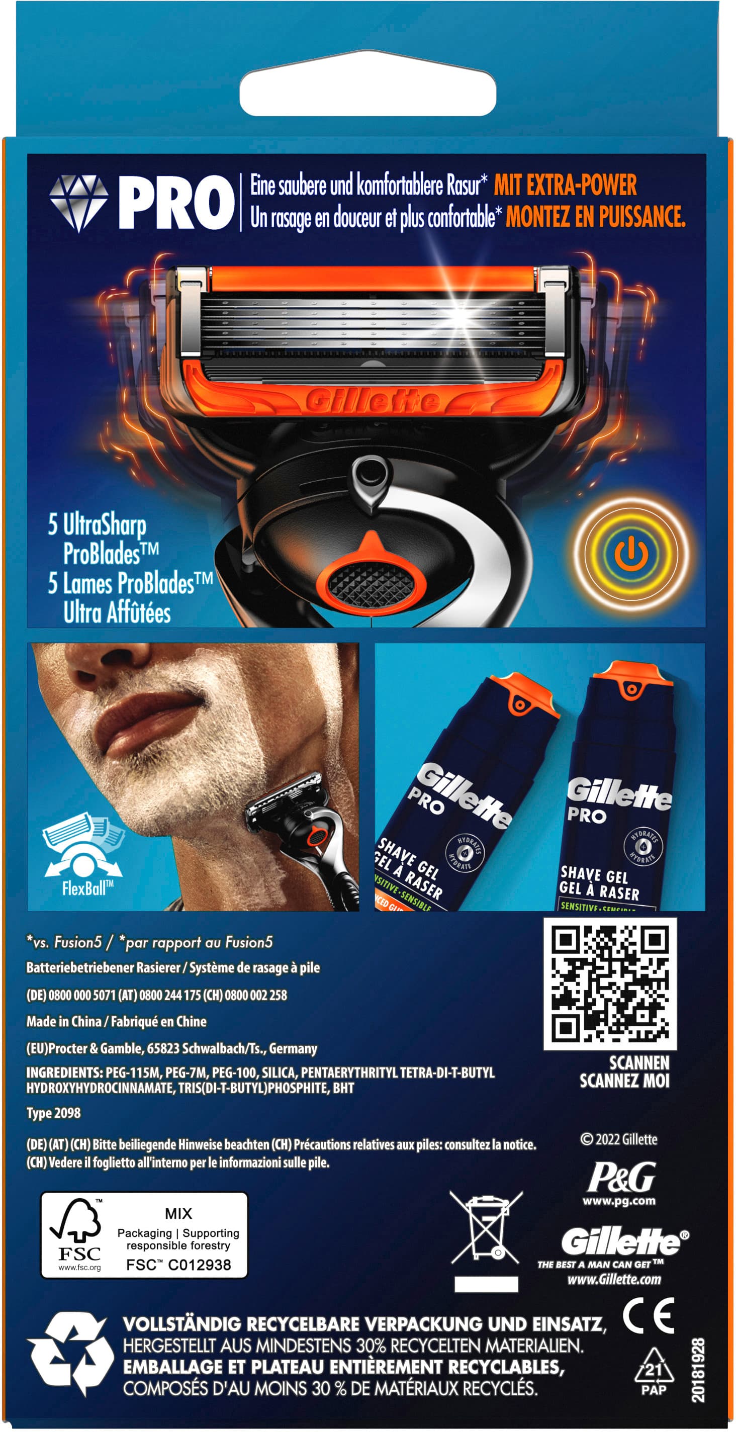 Produktbild Gillette PROGLIDE Rasierer Flexball Power 2 von 9