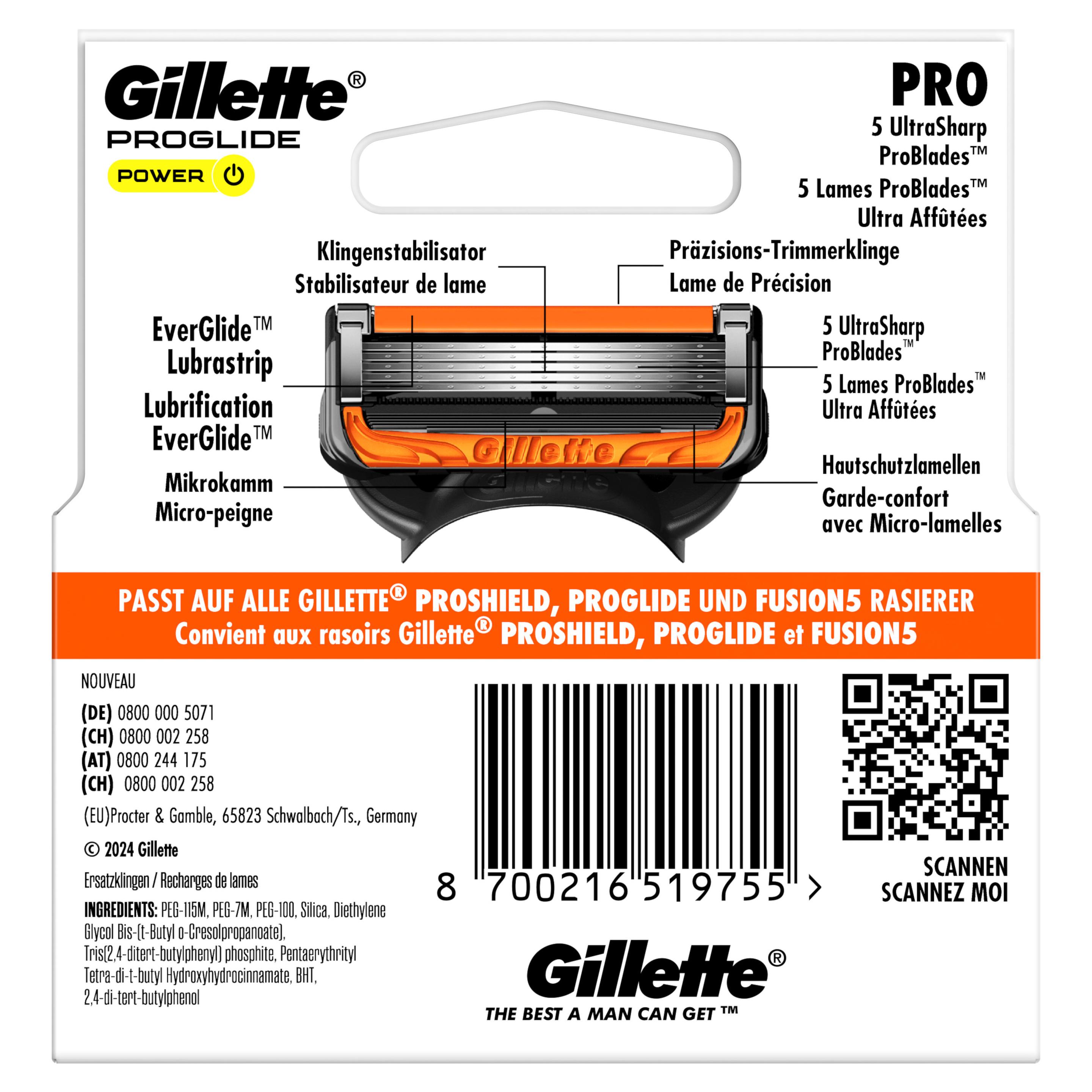 Produktbild Gillette Proglide Power Rasierklingen 2 von 5