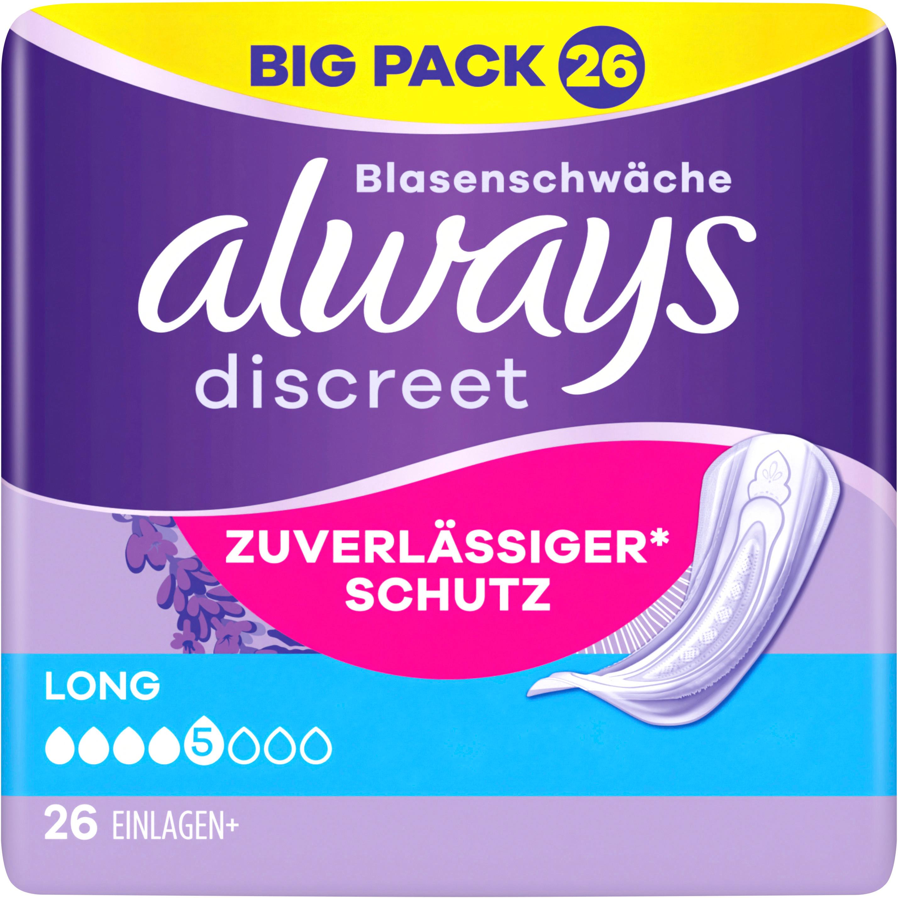 Always Discreet Inkontinenz Einlagen Long