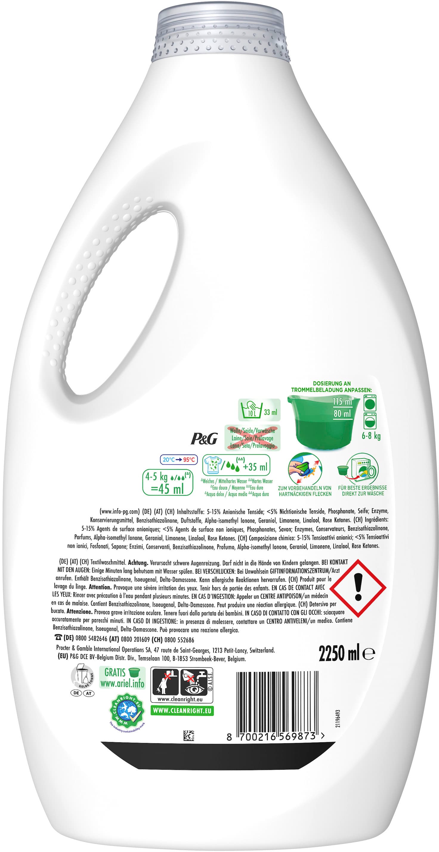 Produktbild Ariel Colorwaschmittel Color+ Flüssigwaschmittel  2 von 6