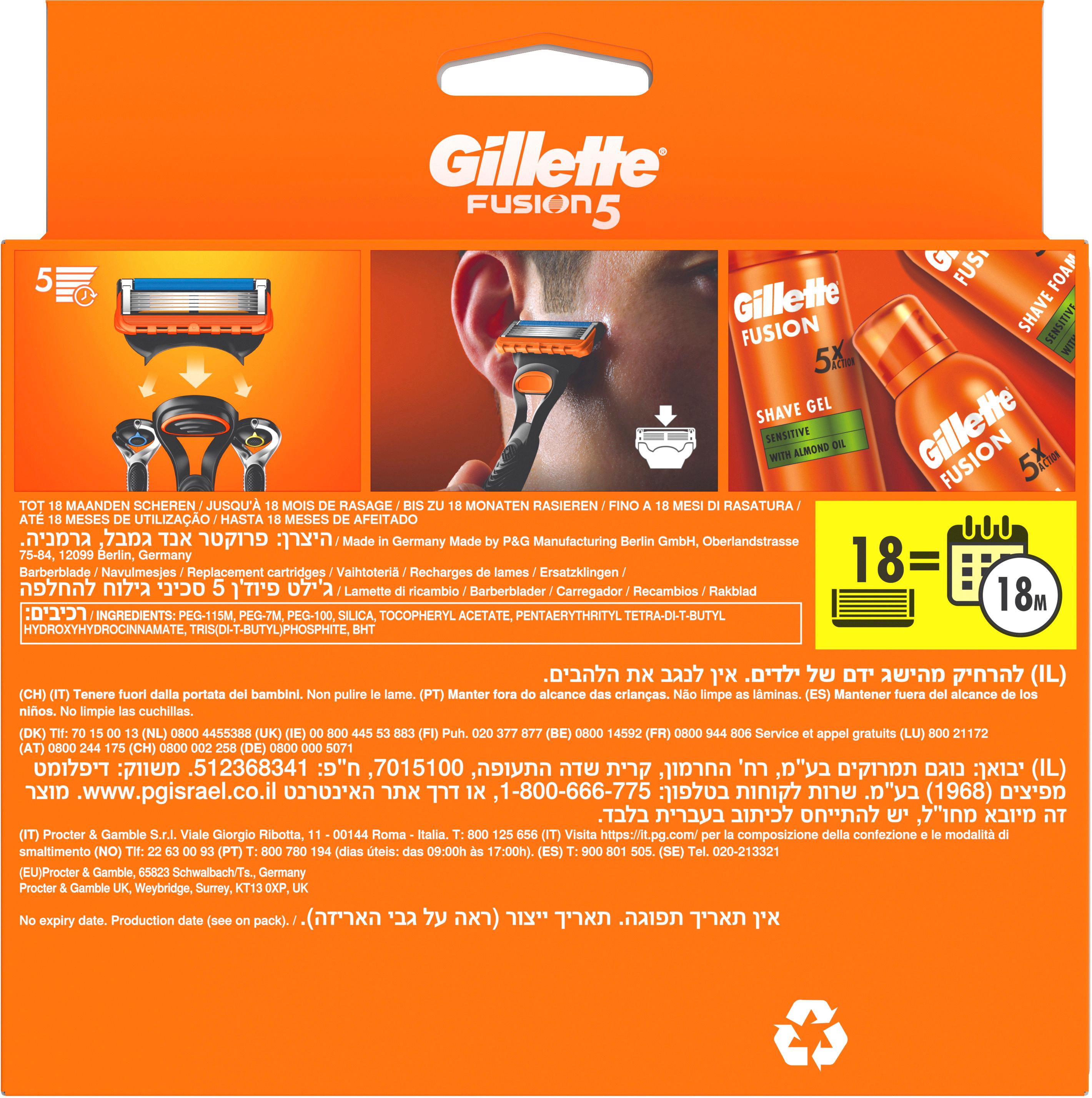 Produktbild Gillette Fusion 5 System Rasierklingen 2 von 14