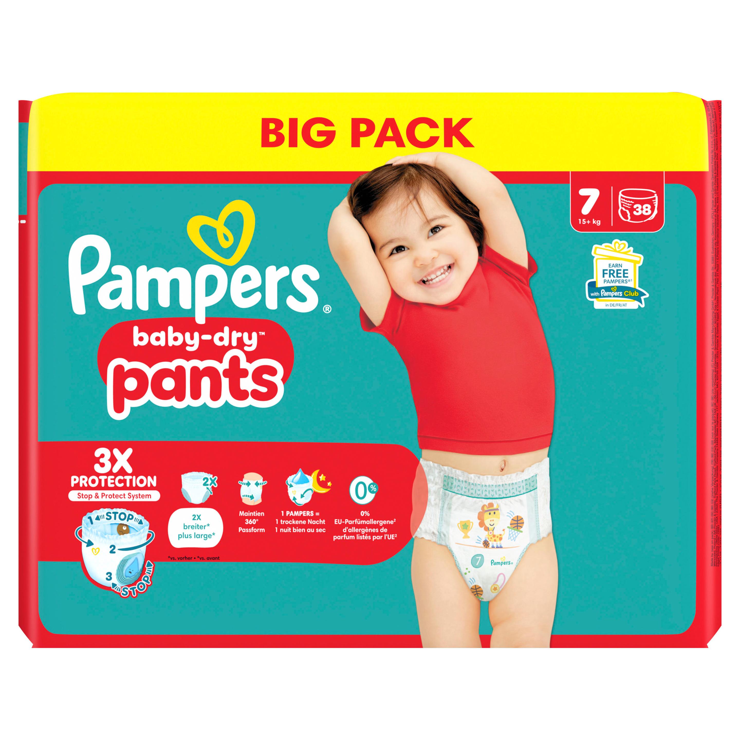 Produktbild Pampers Baby Dry Pants Windeln Gr.7 Extra Large 15+kg Big Pack  3 von 24