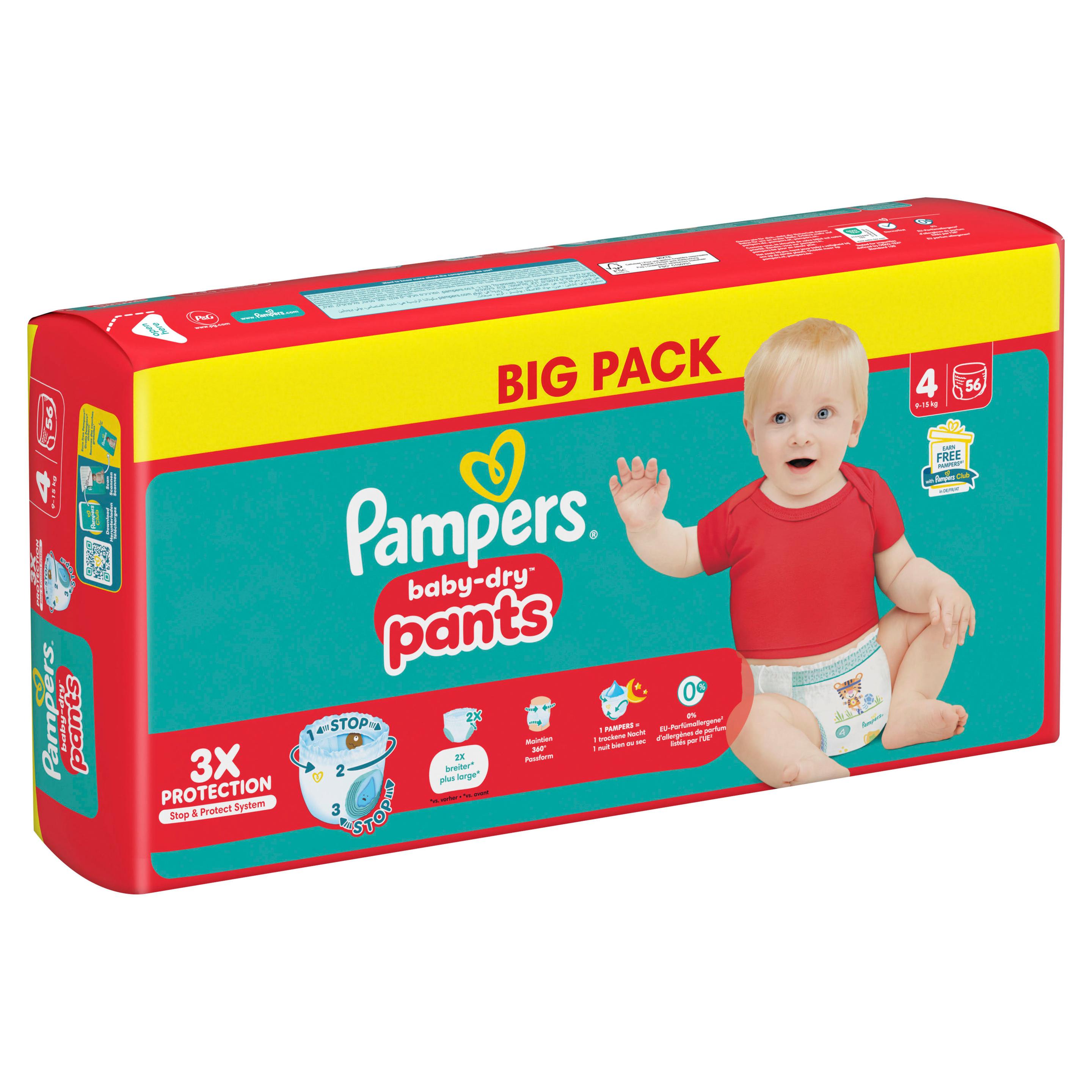 Produktbild Pampers Baby Dry Pants Windeln Gr.4 Maxi 9-15kg Big Pack  3 von 17