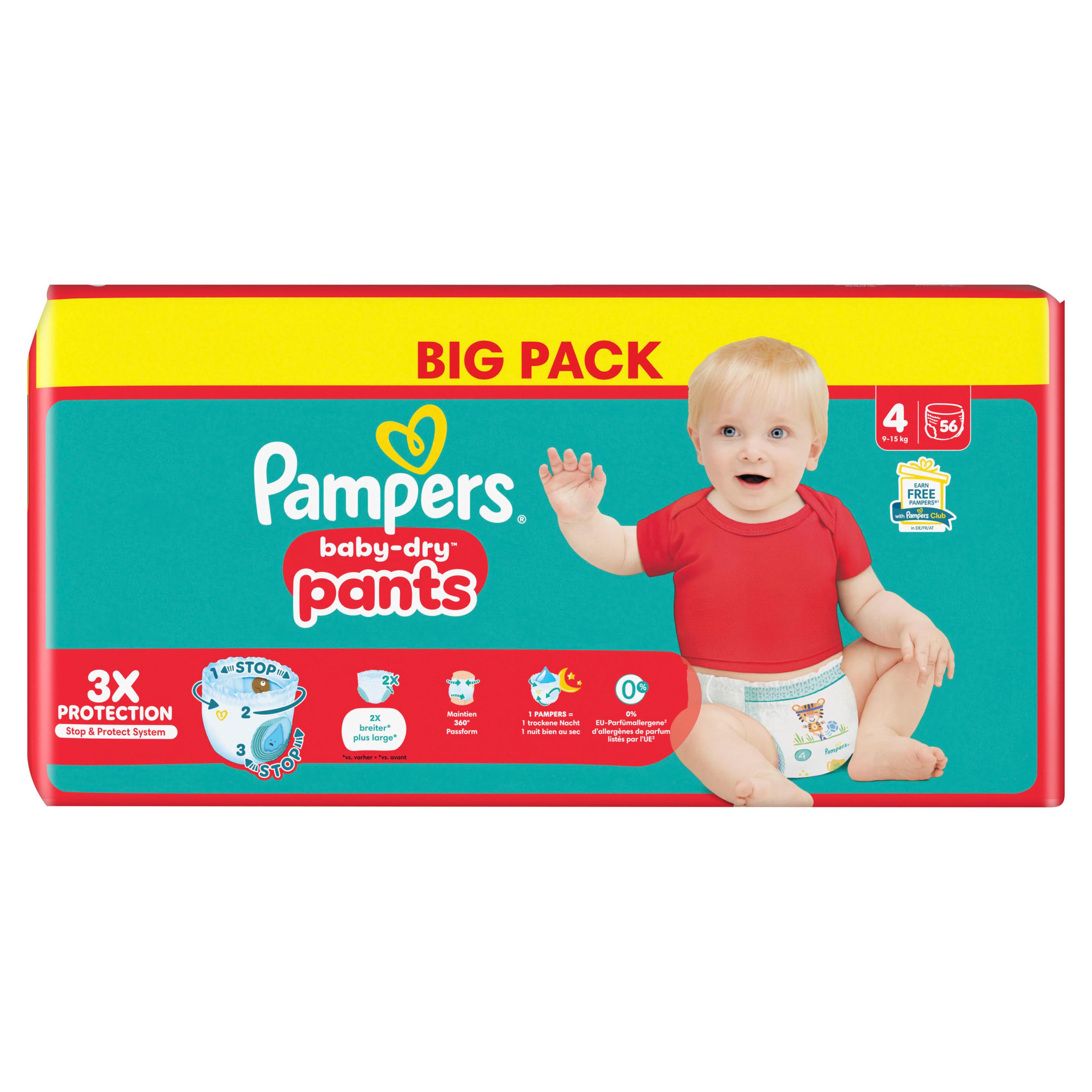 Produktbild Pampers Baby Dry Pants Windeln Gr.4 Maxi 9-15kg Big Pack  2 von 17