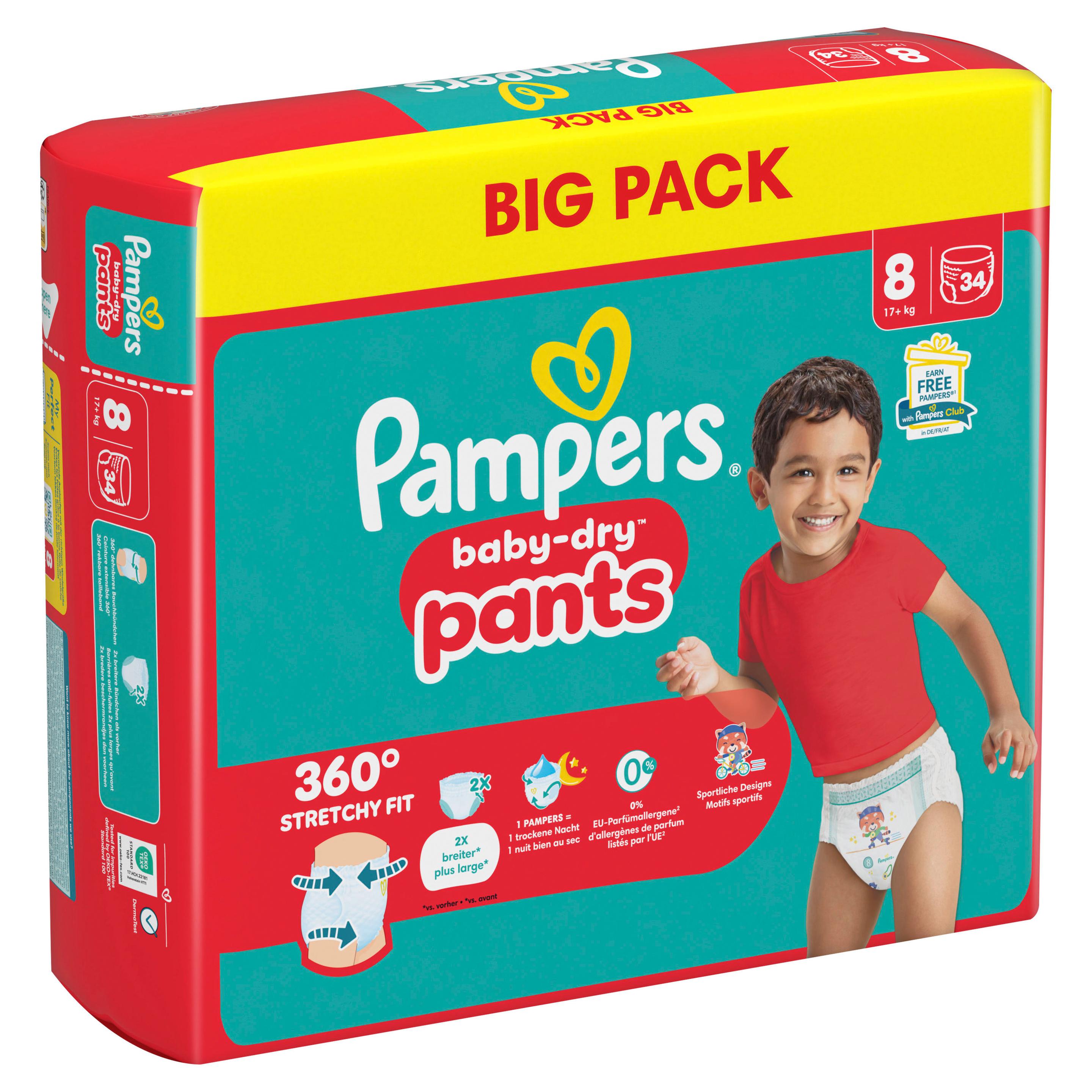 Produktbild Pampers Baby Dry Pants Windeln Gr.8 Extra Large 17+kg Big Pack 2 von 16