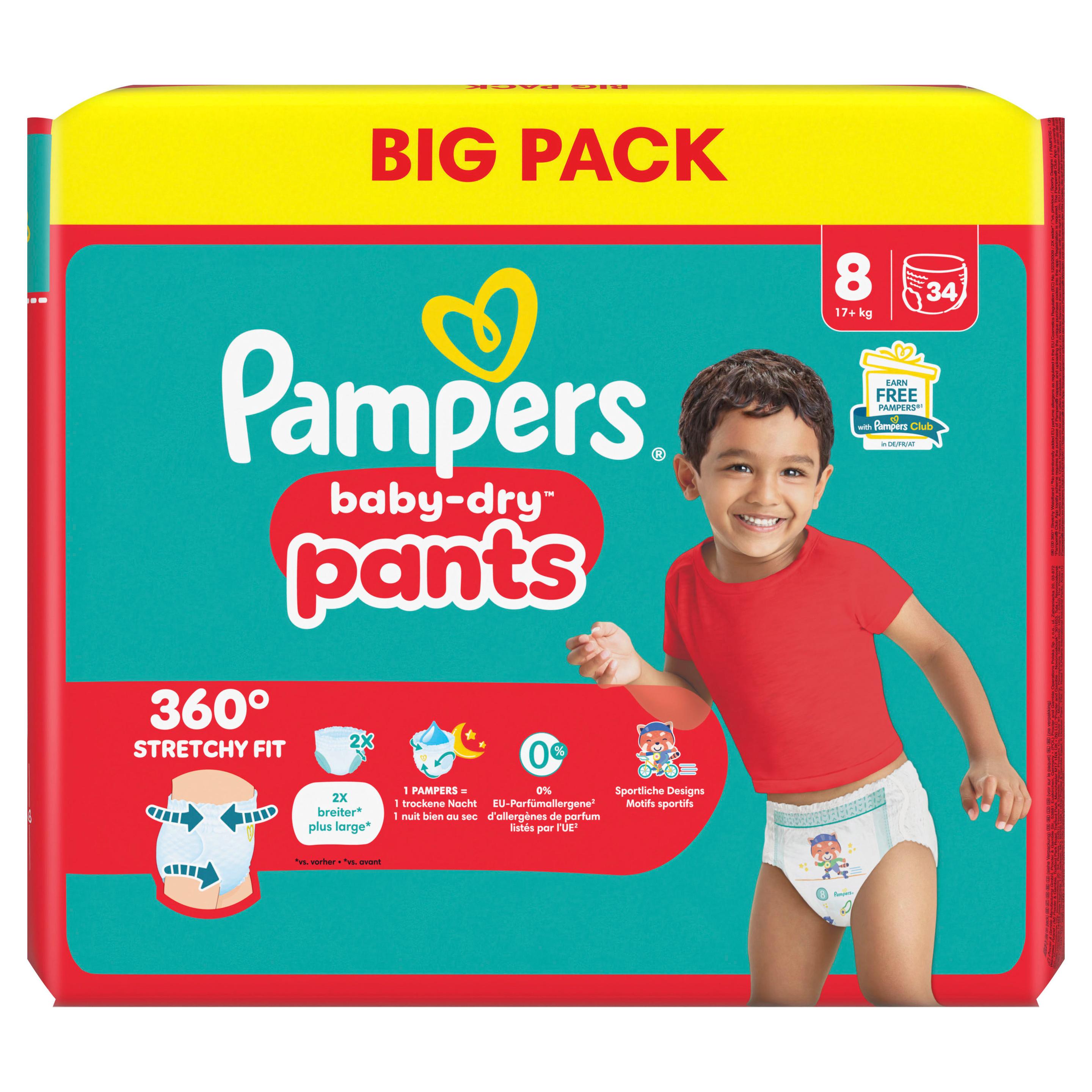 Produktbild Pampers Baby Dry Pants Windeln Gr.8 Extra Large 17+kg Big Pack 4 von 16
