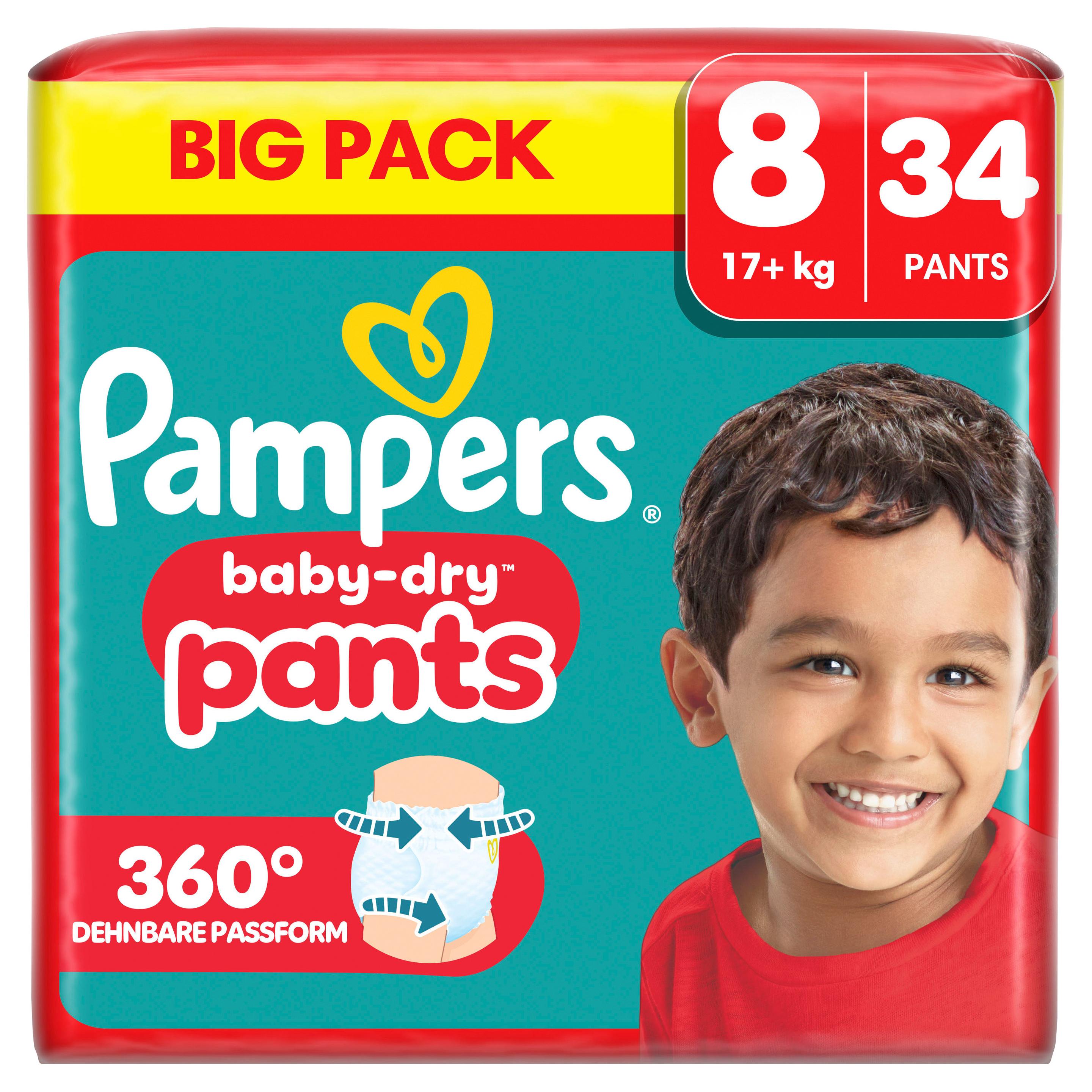 Pampers Baby Dry Pants Windeln Gr.8 Extra Large 17+kg Big Pack