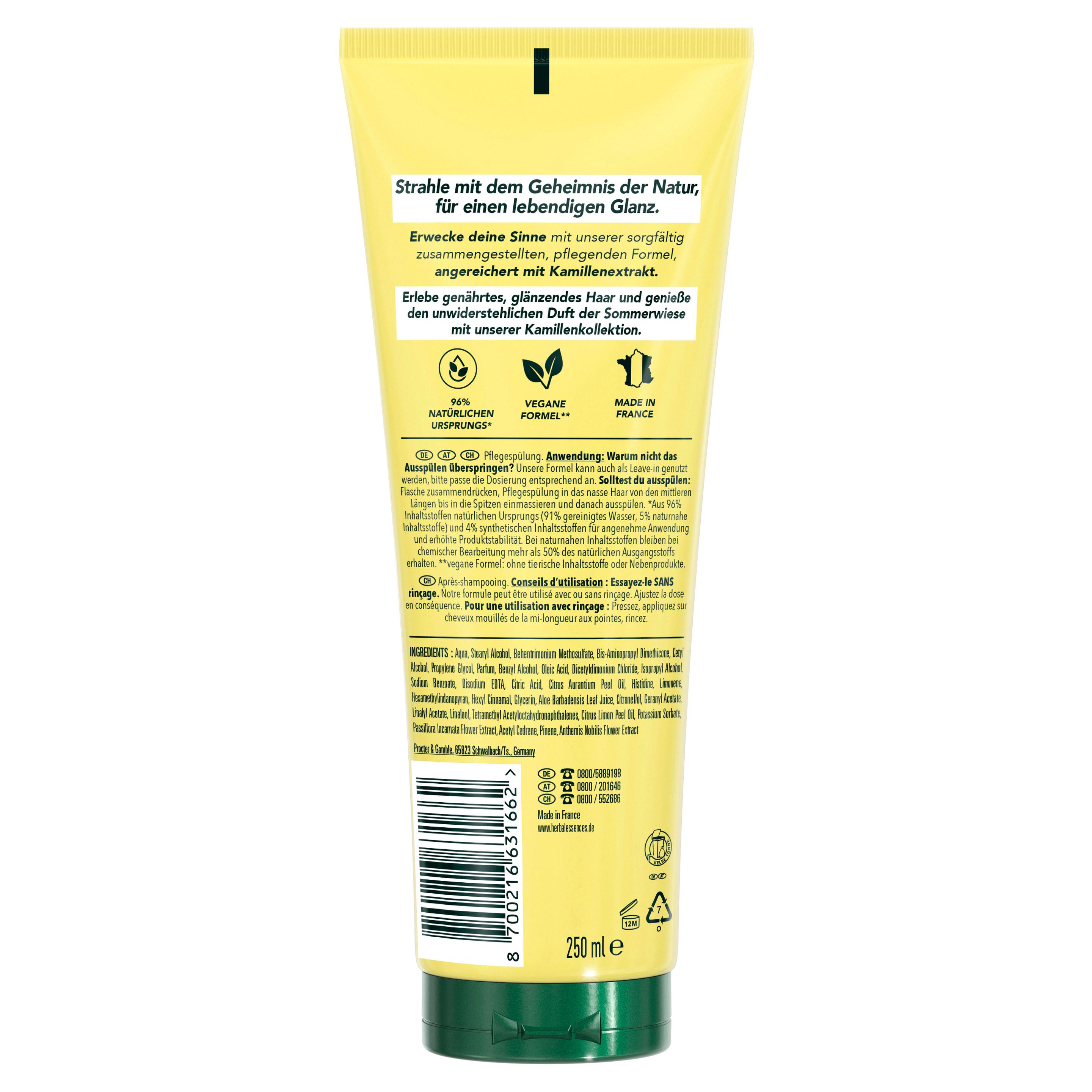 Produktbild Herbal Essences Pflegespülung Geschmeidig&Glänzend Kamille 2 von 8