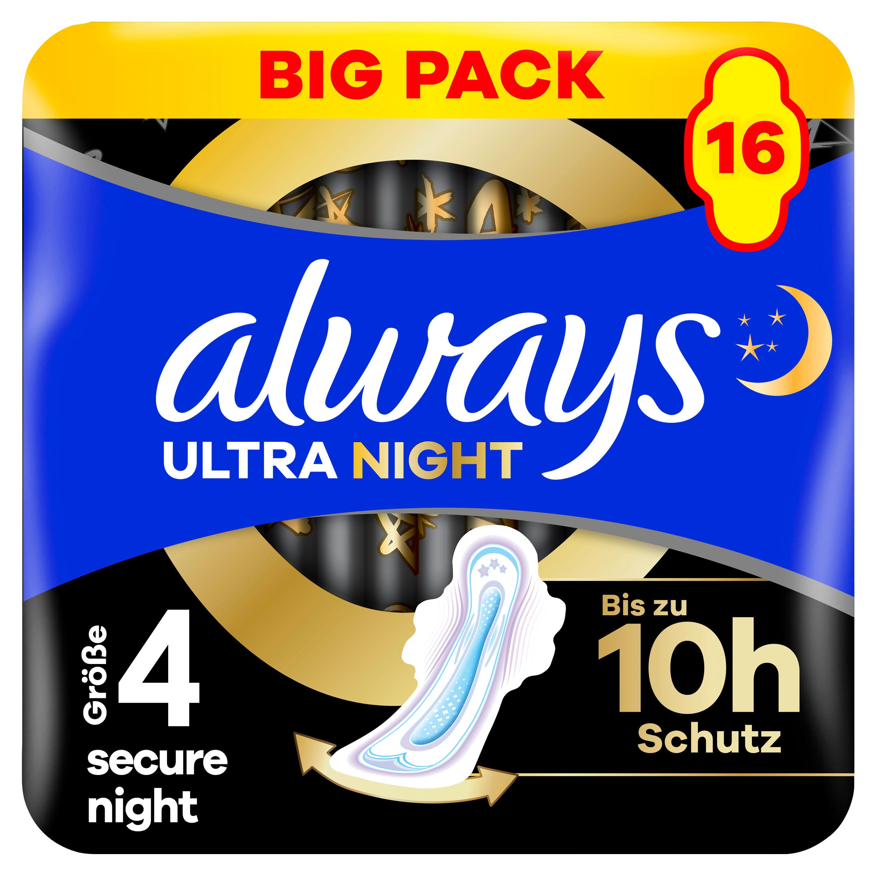 Always ultra Damenbinden Secure Night mit Flügeln BigPack 