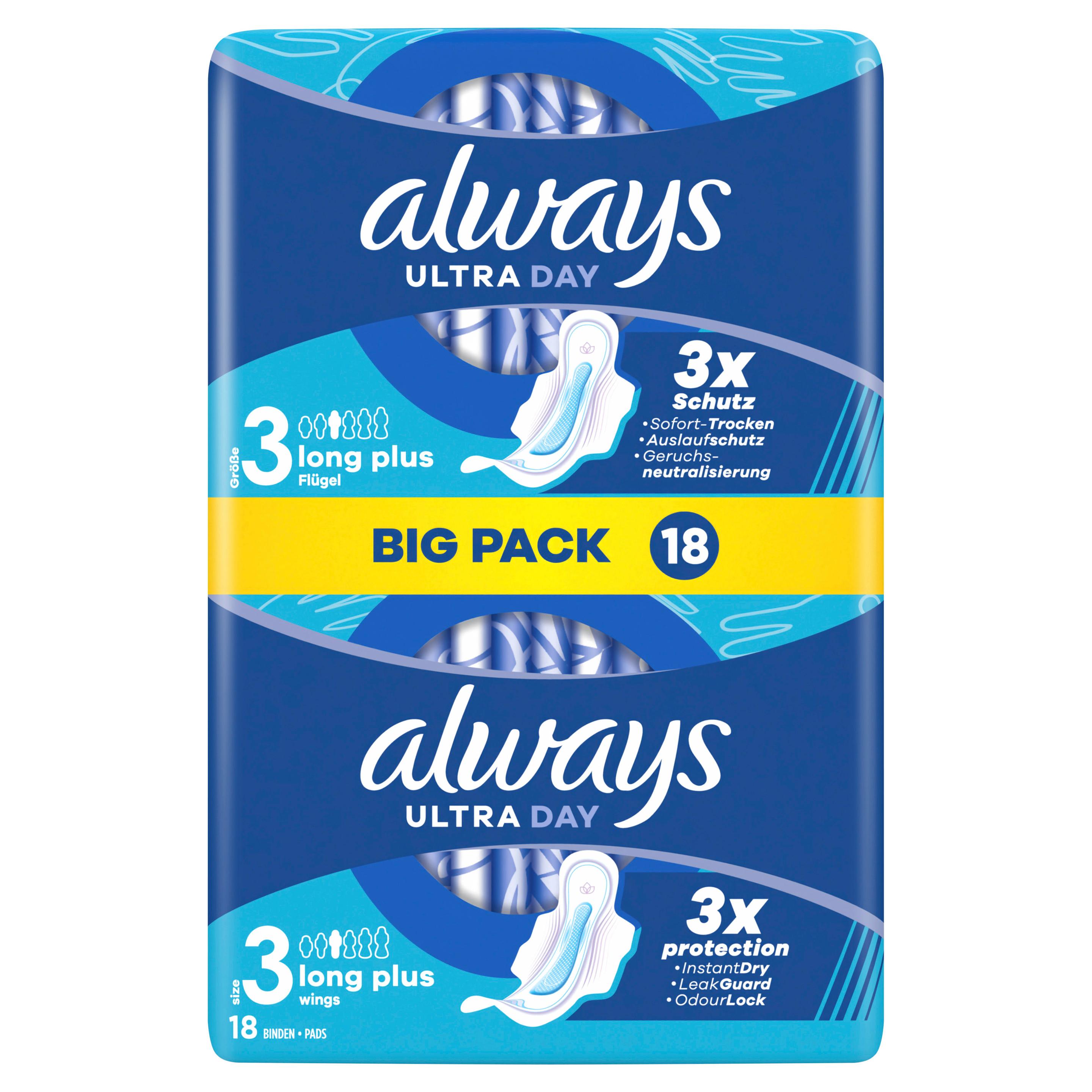 Always ultra Damenbinden Long Plus mit Flügeln BigPack