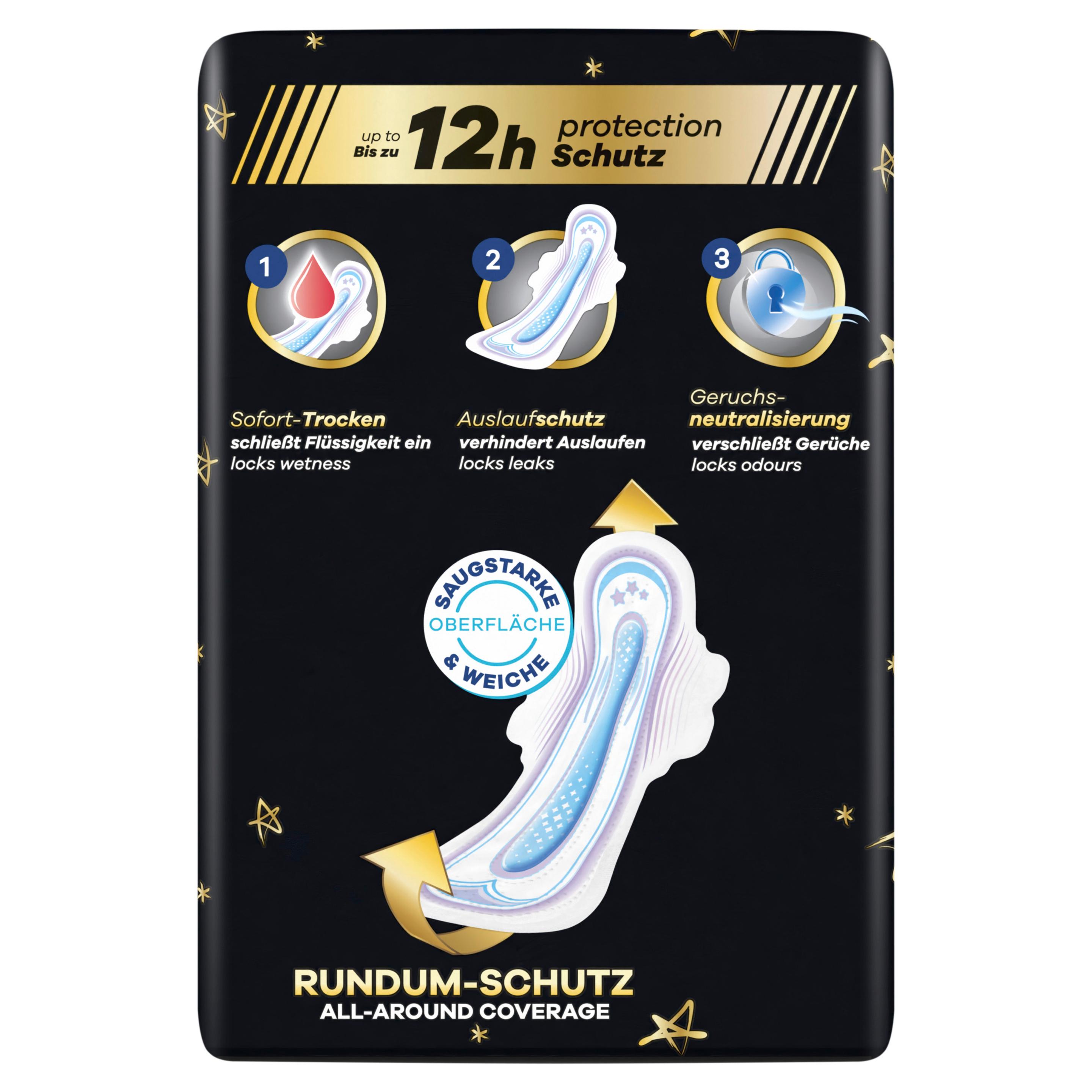Produktbild Always ultra Damenbinden Secure Night Extra mit Flügeln BigPack  2 von 7