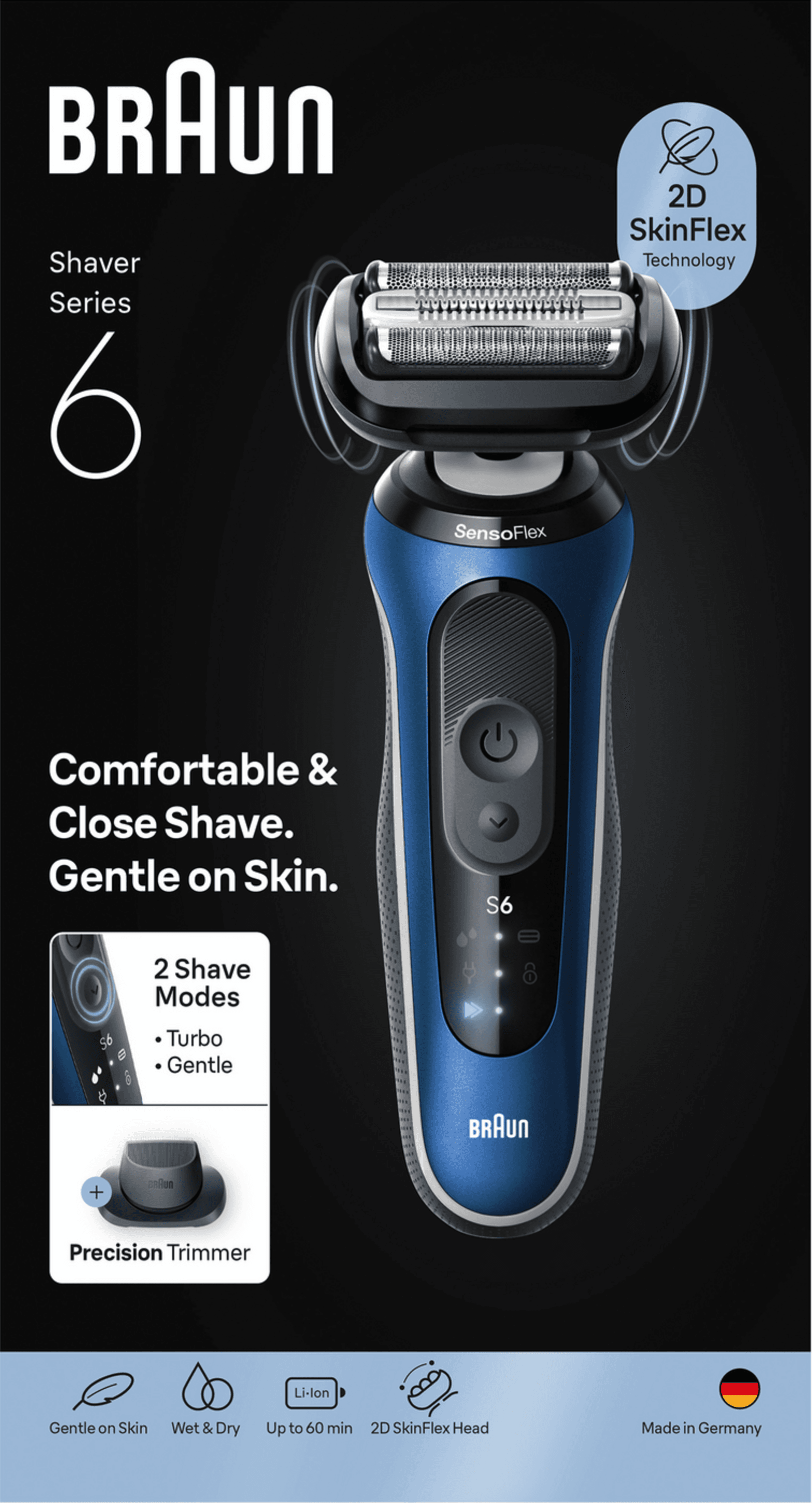 BRAUN Elektrorasierer Series 6 62-B1200s