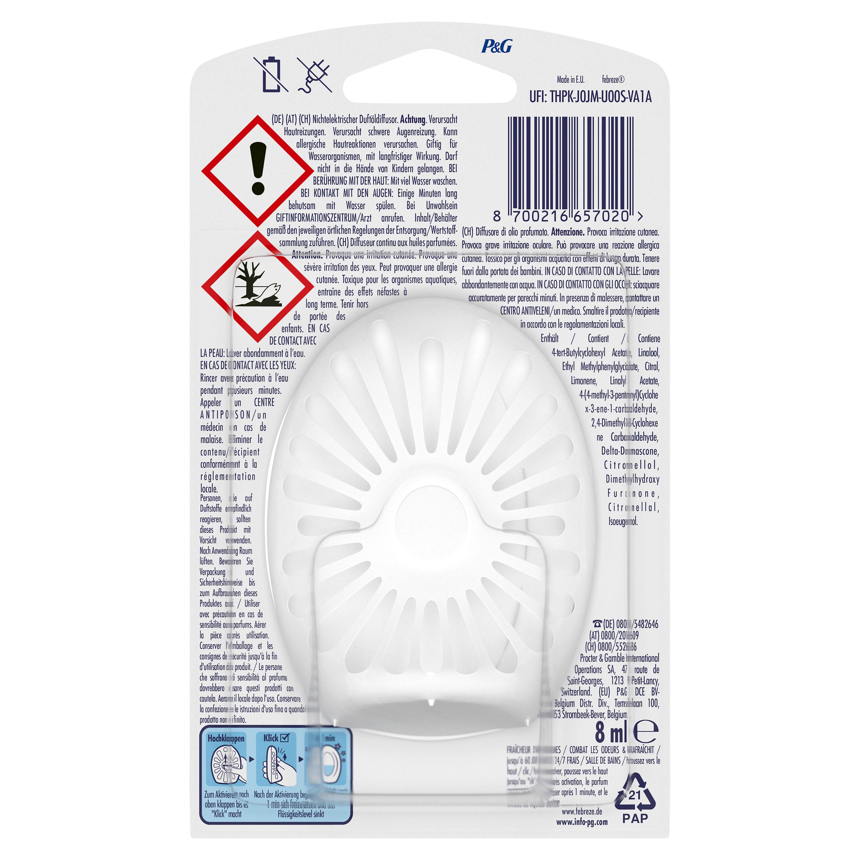 Produktbild Febreze Duftdepot Bad Lufterfrischer Zitrusfrische 3 von 11