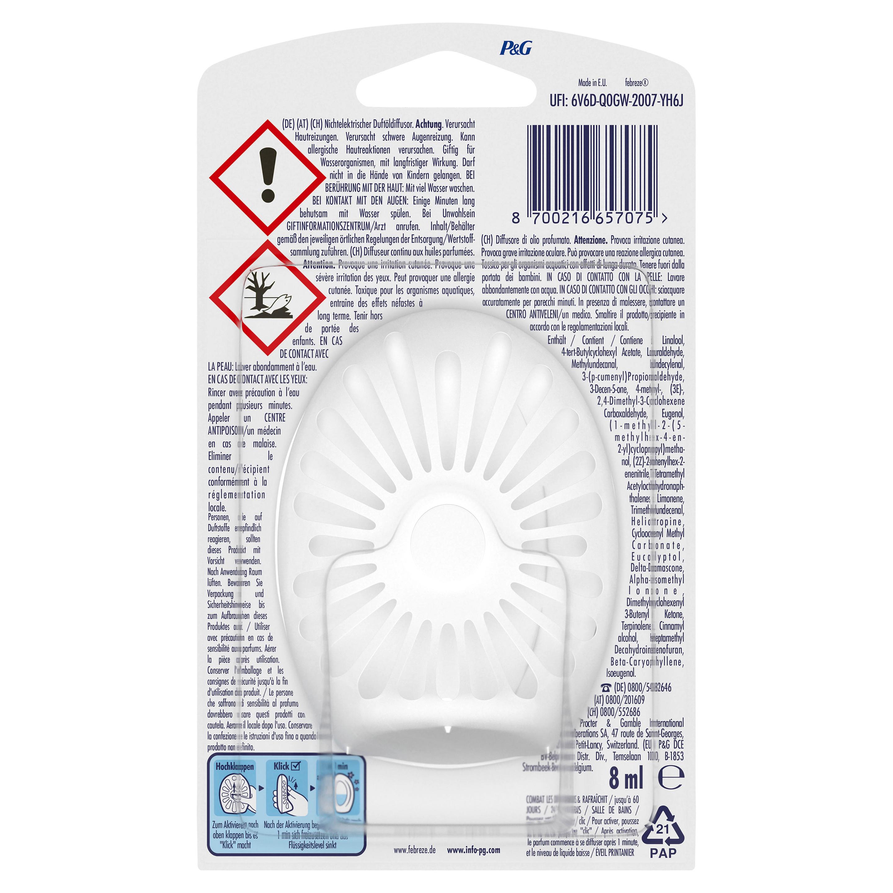 Produktbild Febreze Duftdepot Bad Lufterfrischer Lenor Aprilfrisch  3 von 10