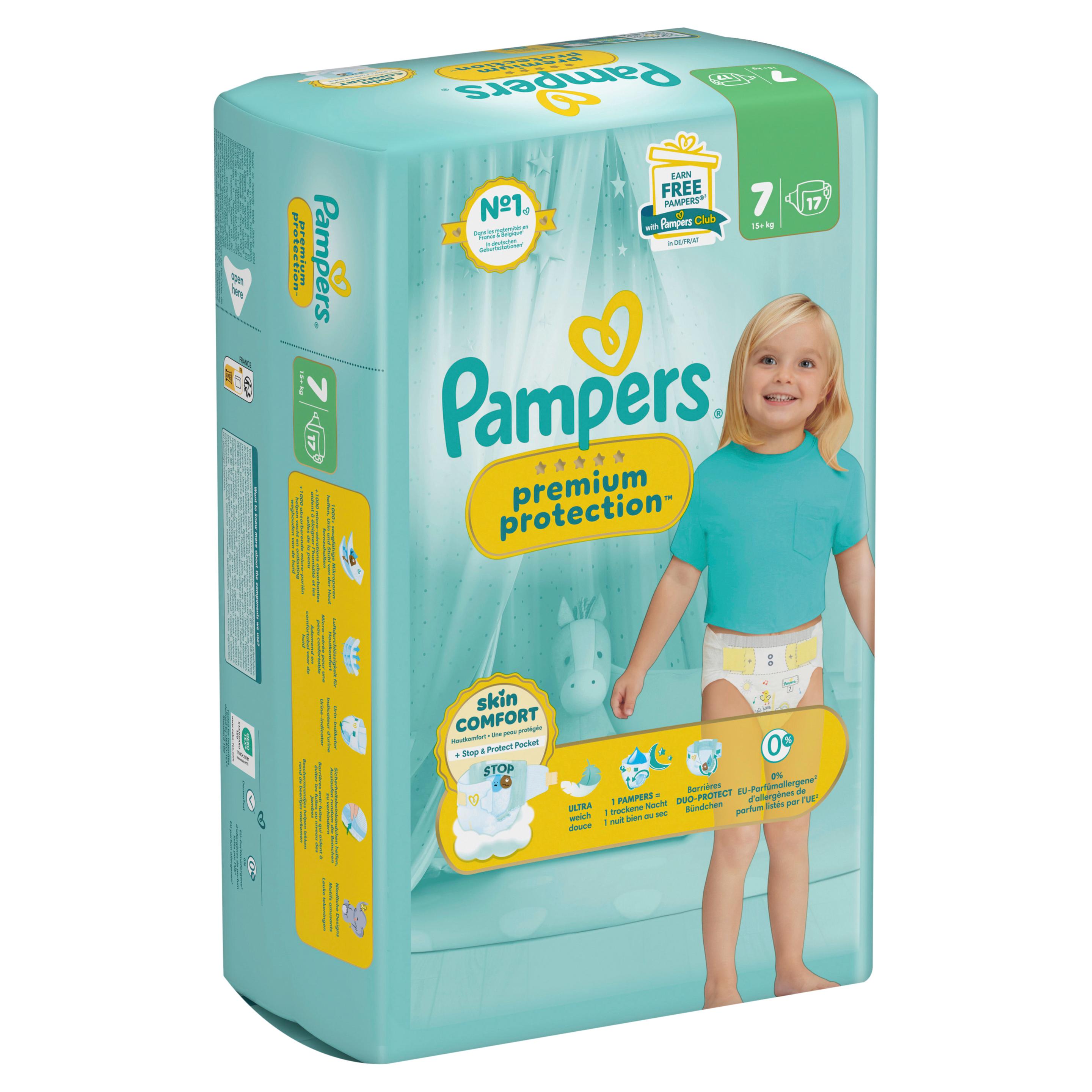 Produktbild Pampers Premium Protection Windeln Gr.7 Extra Large 15+kg Single Pack  8 von 12